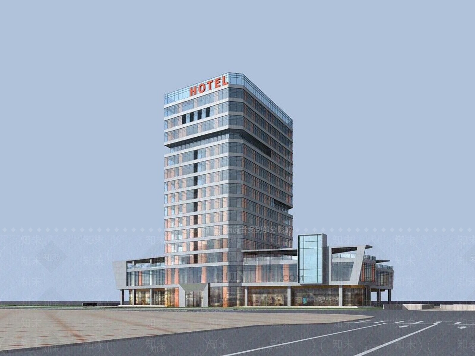 现代车站外观3D模型下载【ID:1195270936】