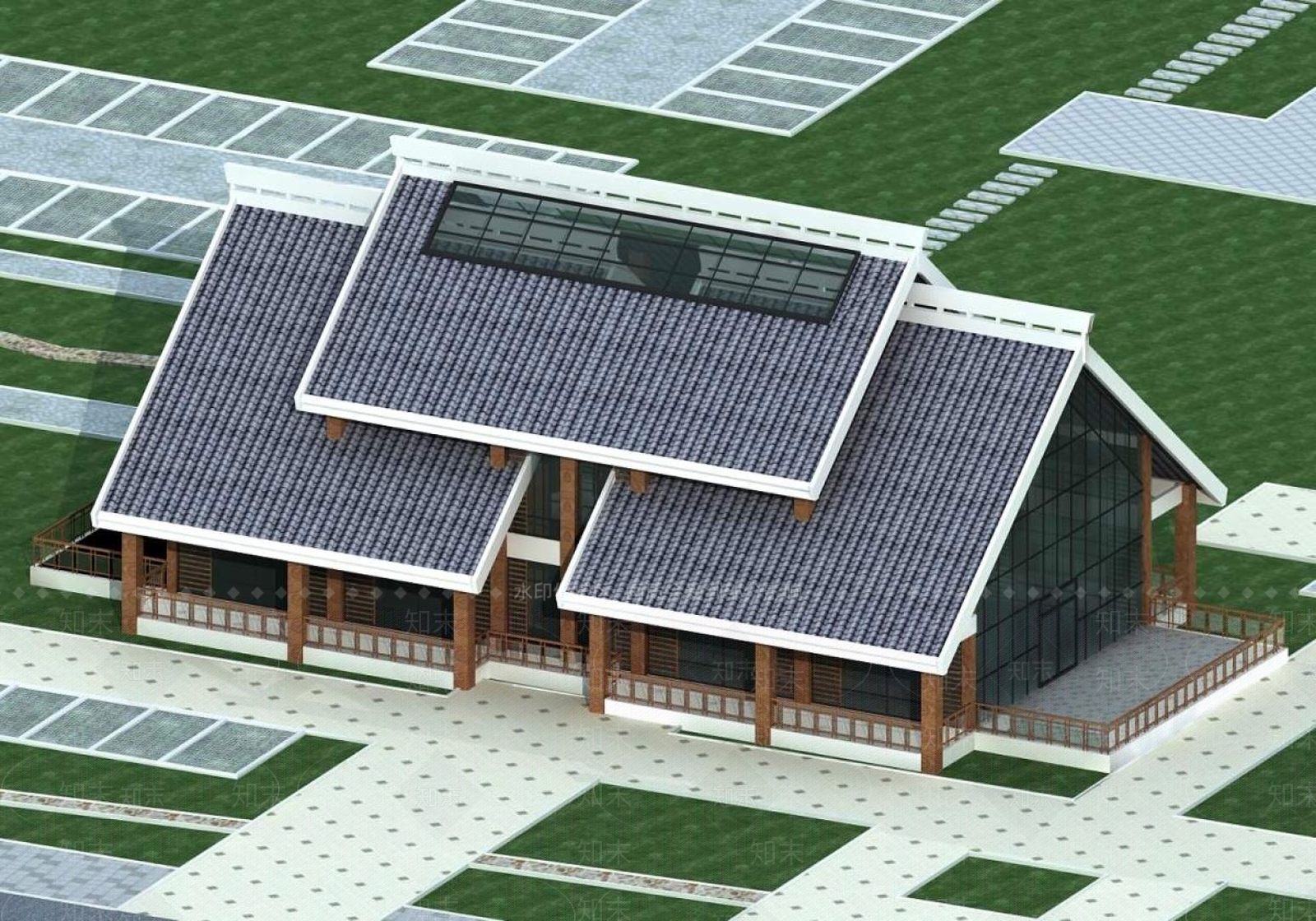 中式其他住宅外观3D模型下载【ID:1195271098】