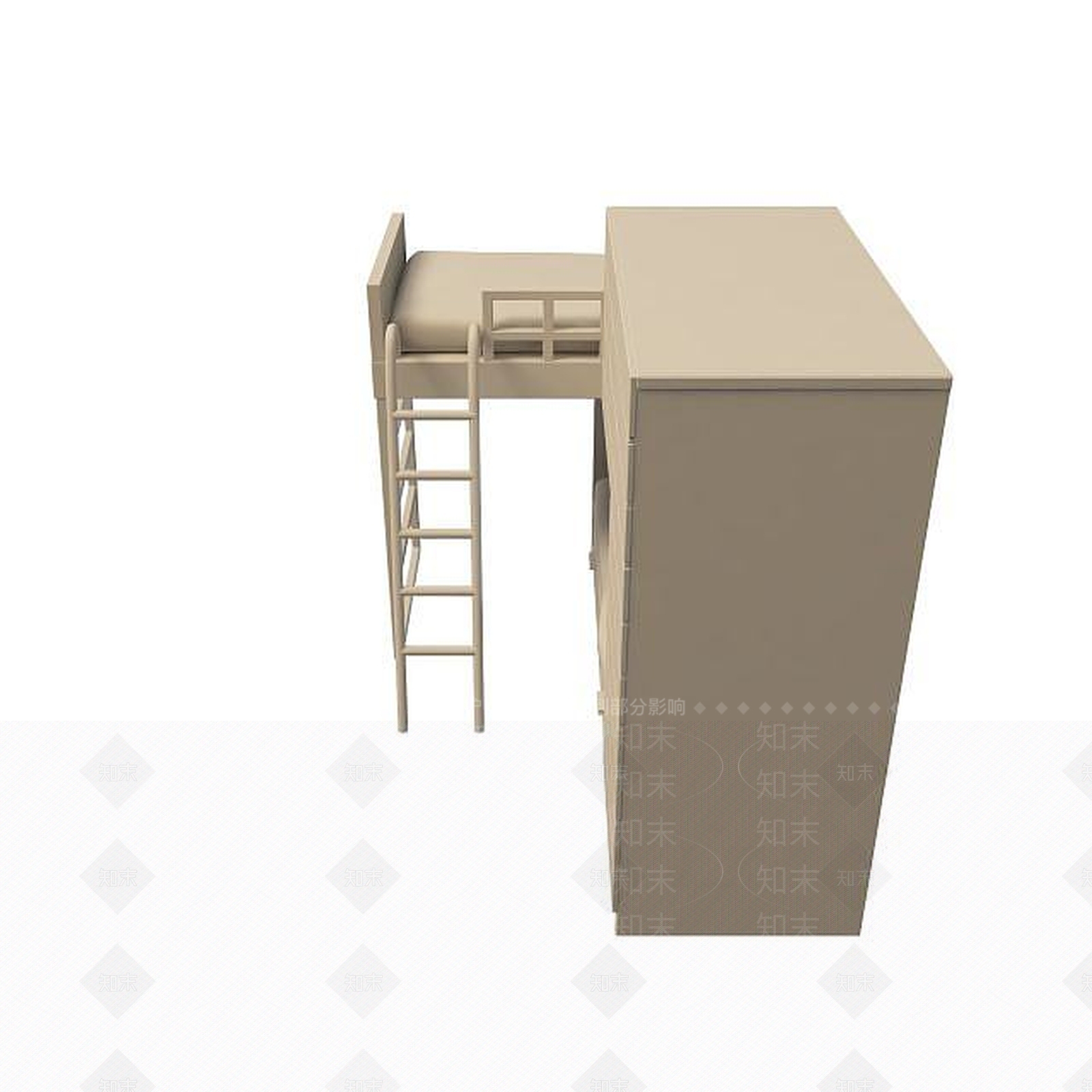 现代多功能床3D模型下载【ID:1195271619】