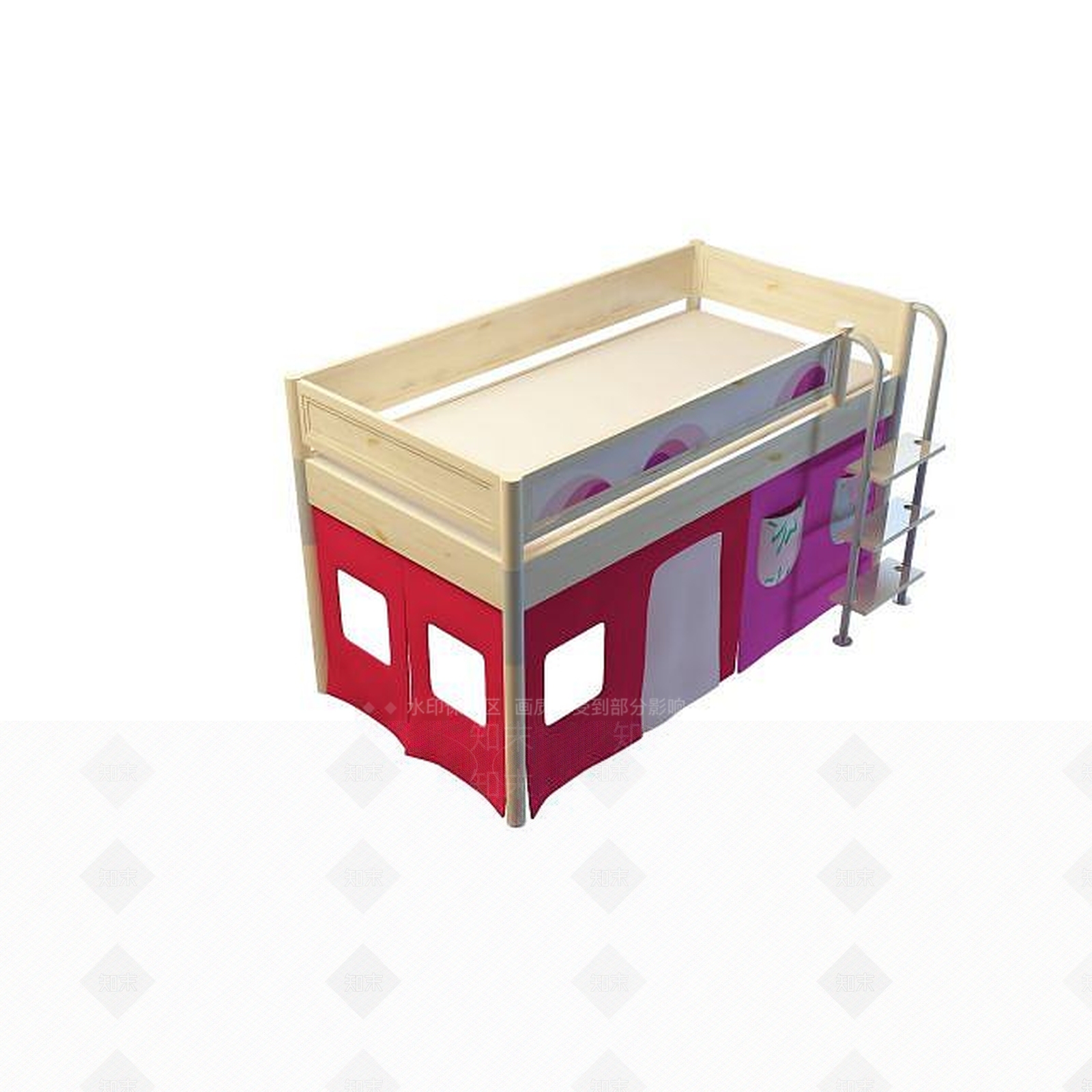 现代帐篷儿童床3D模型下载【ID:1195271894】