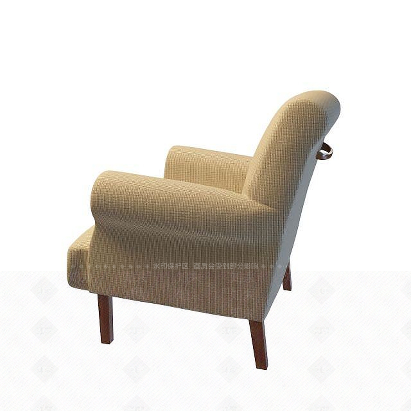 现代单人沙发3D模型下载【ID:1195273289】
