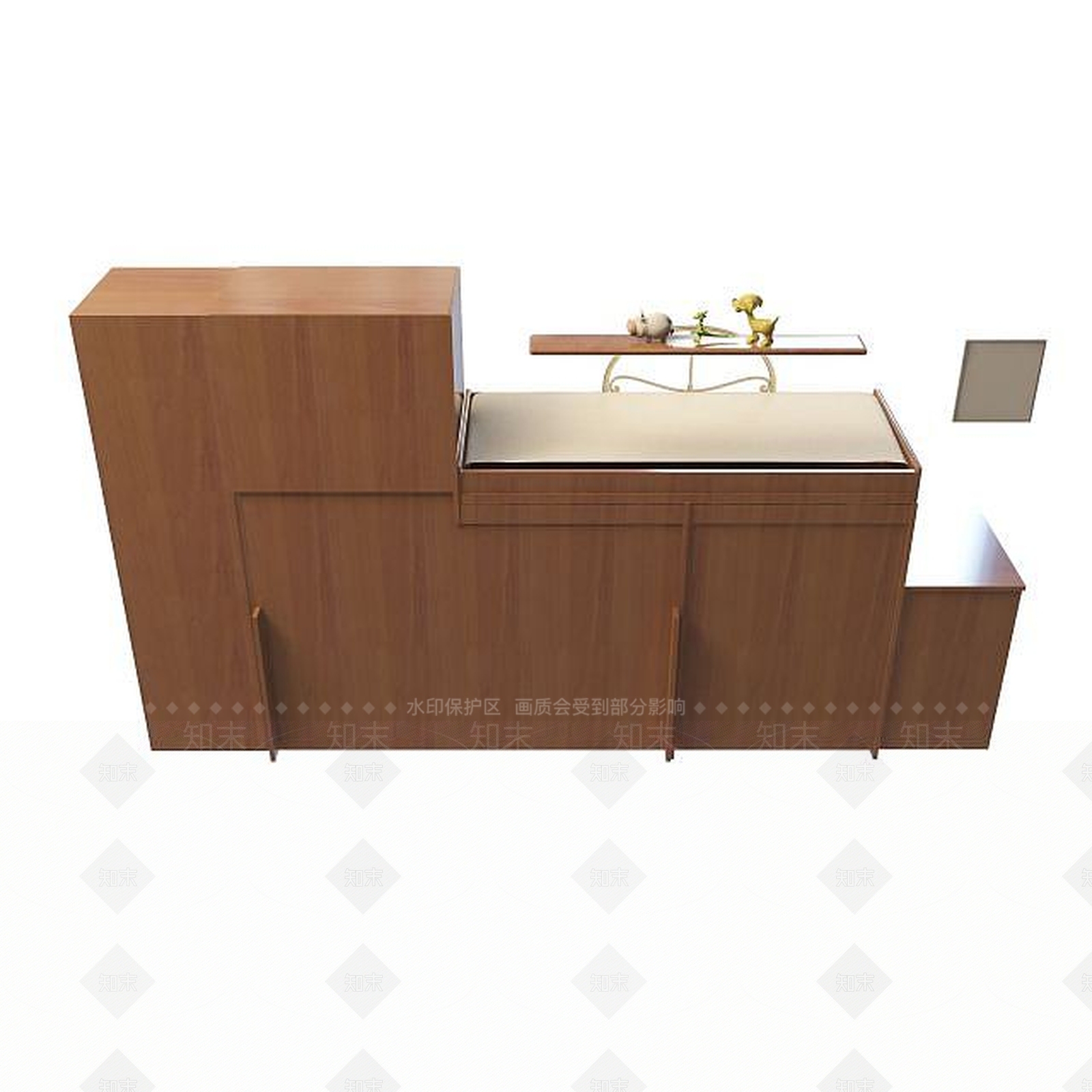 现代多功能床3D模型下载【ID:1195273438】