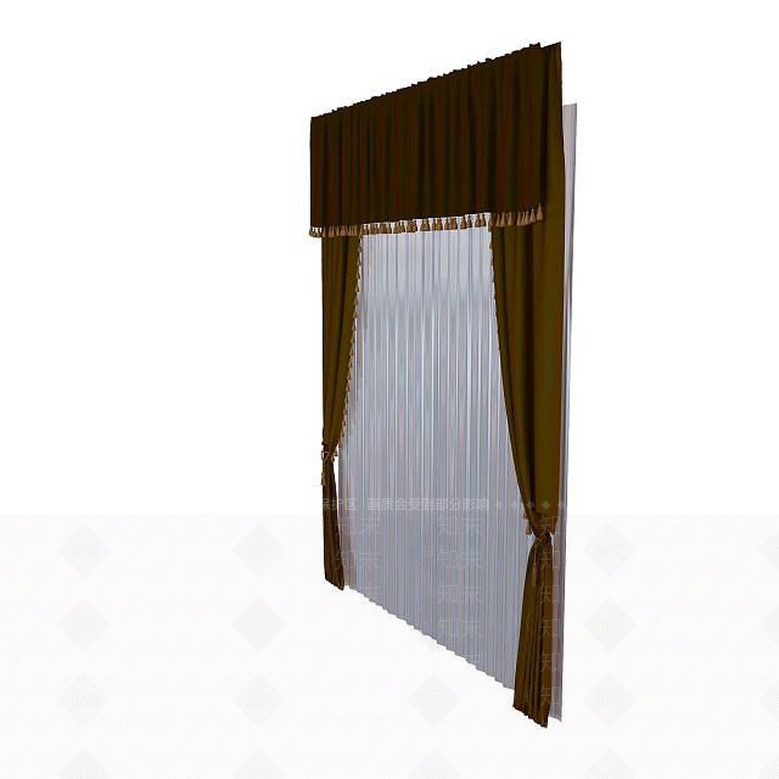 现代风格窗帘3D模型下载【ID:1195273662】