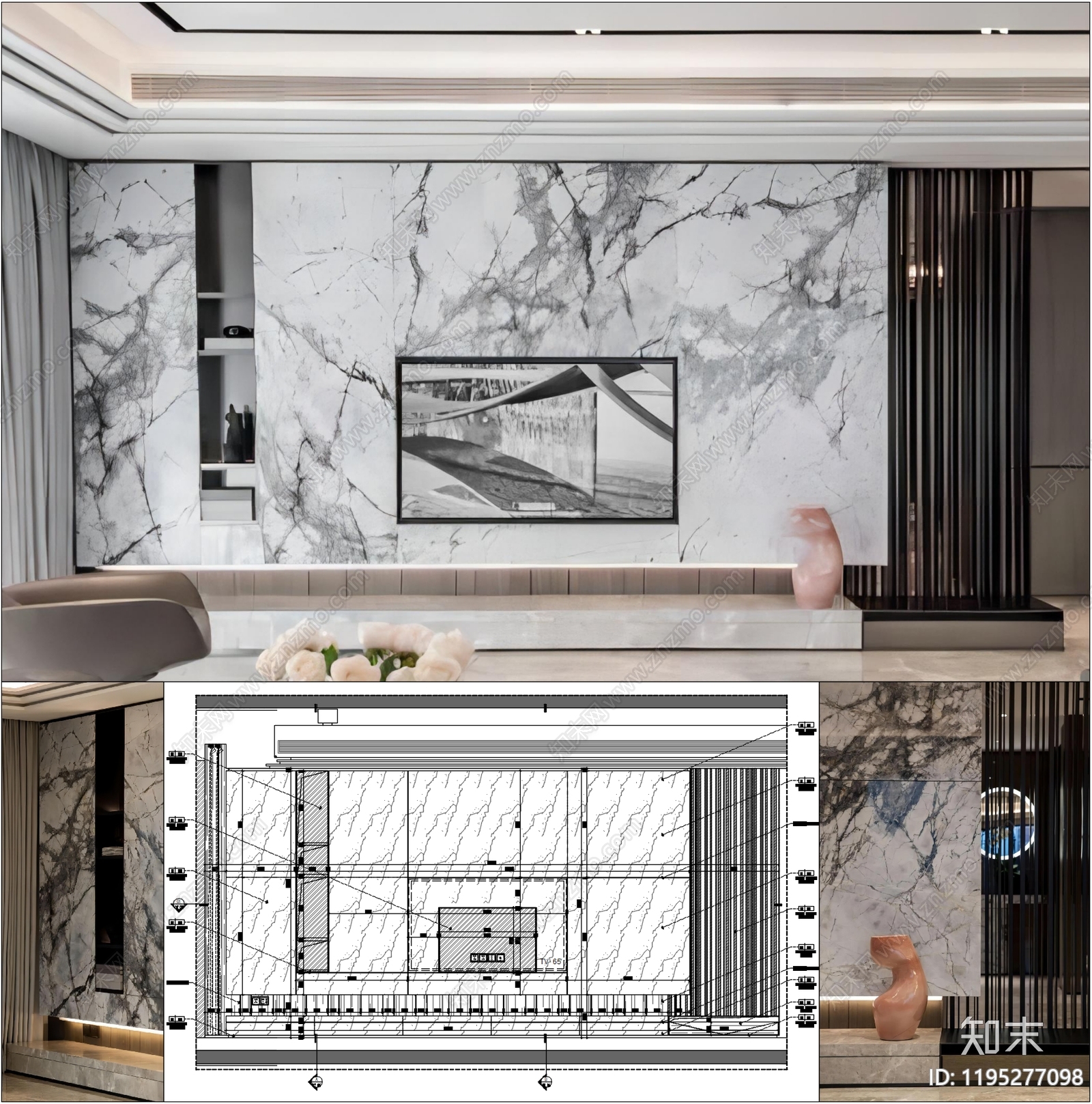 背景墙节点施工图下载【ID:1195277098】