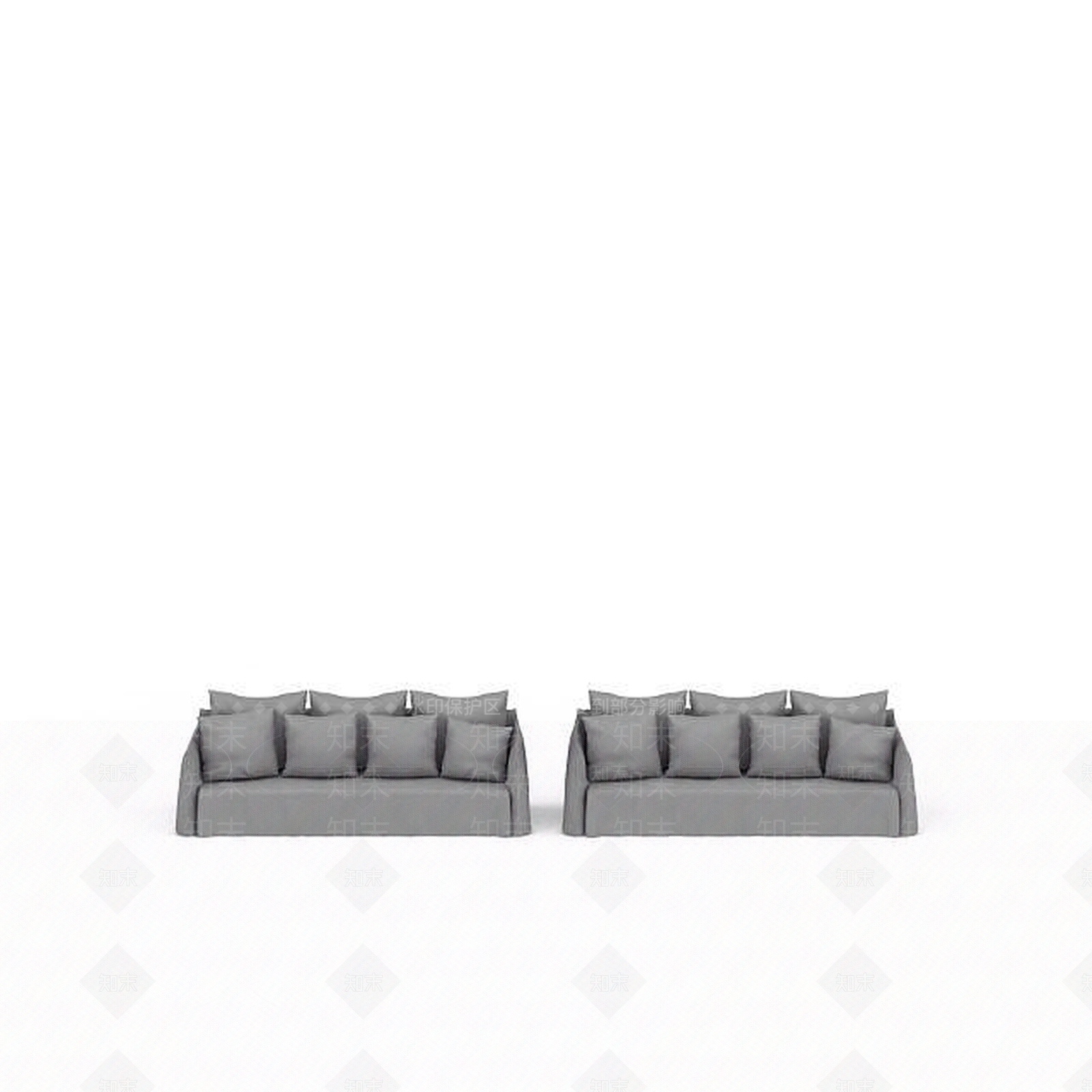 现代双人沙发3D模型下载【ID:1198910159】