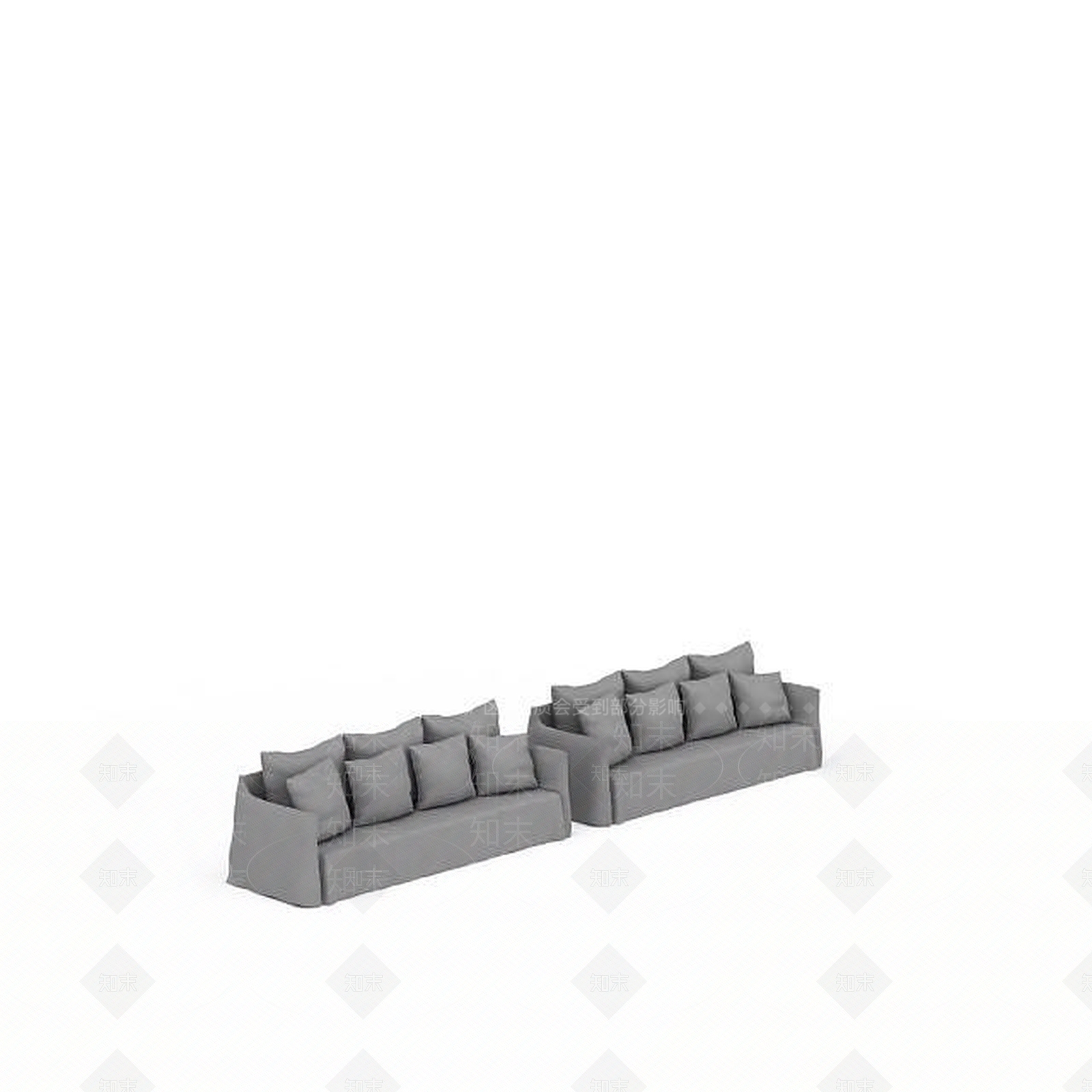 现代双人沙发3D模型下载【ID:1198910159】