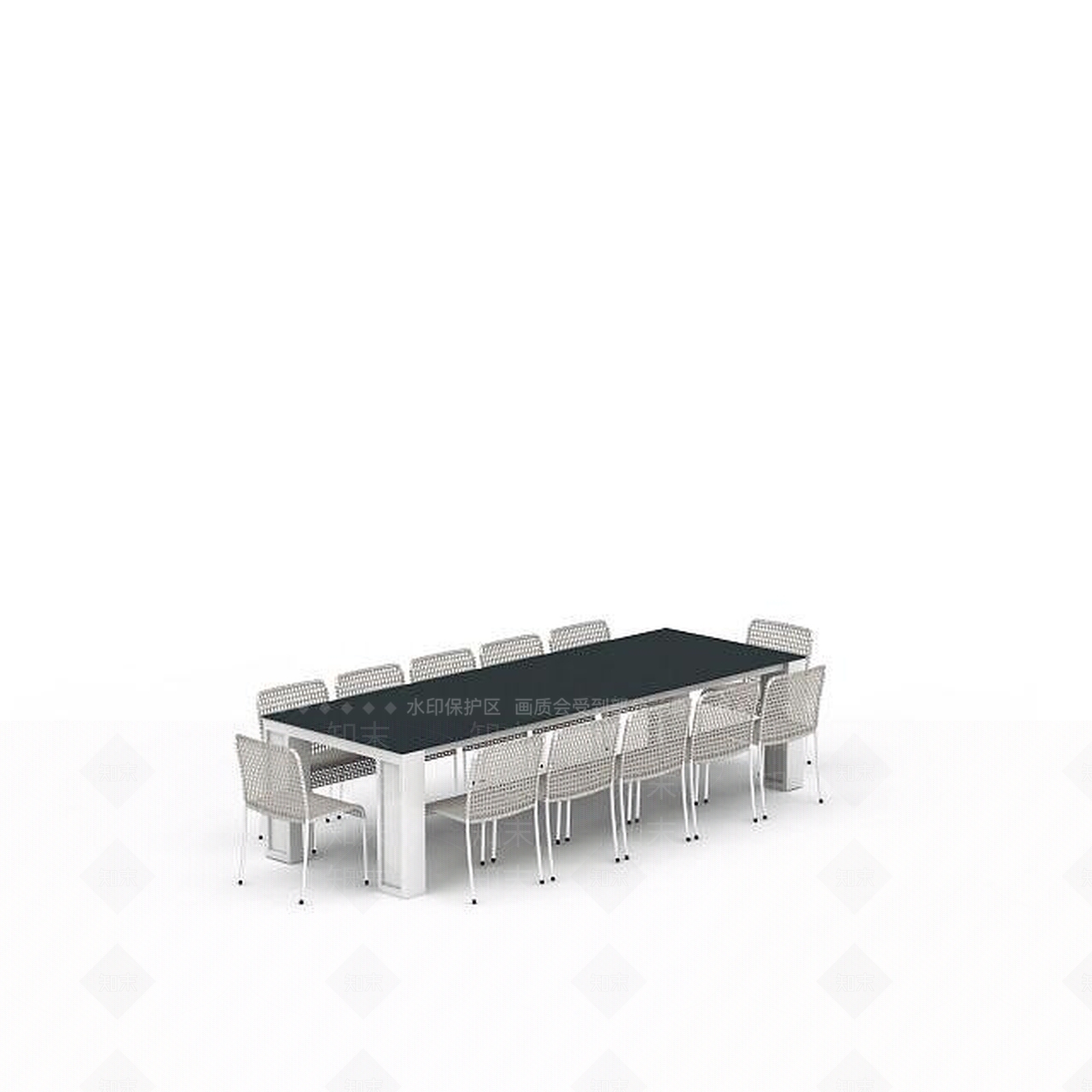现代书桌椅3D模型下载【ID:1195277962】