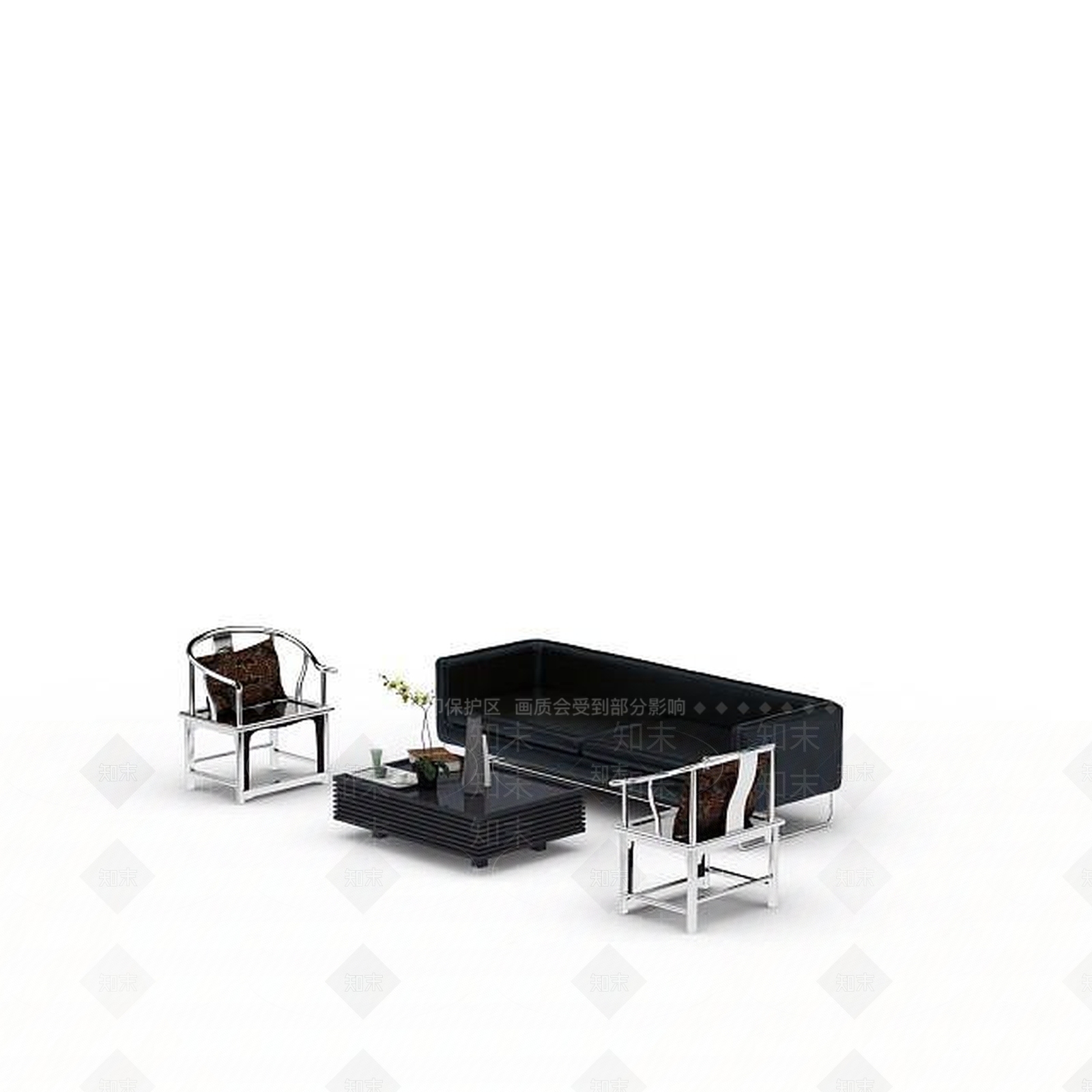 现代书桌椅3D模型下载【ID:1195279794】
