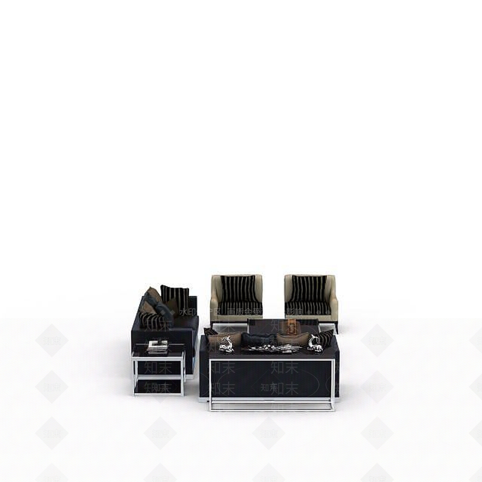 现代书桌椅3D模型下载【ID:1195279829】