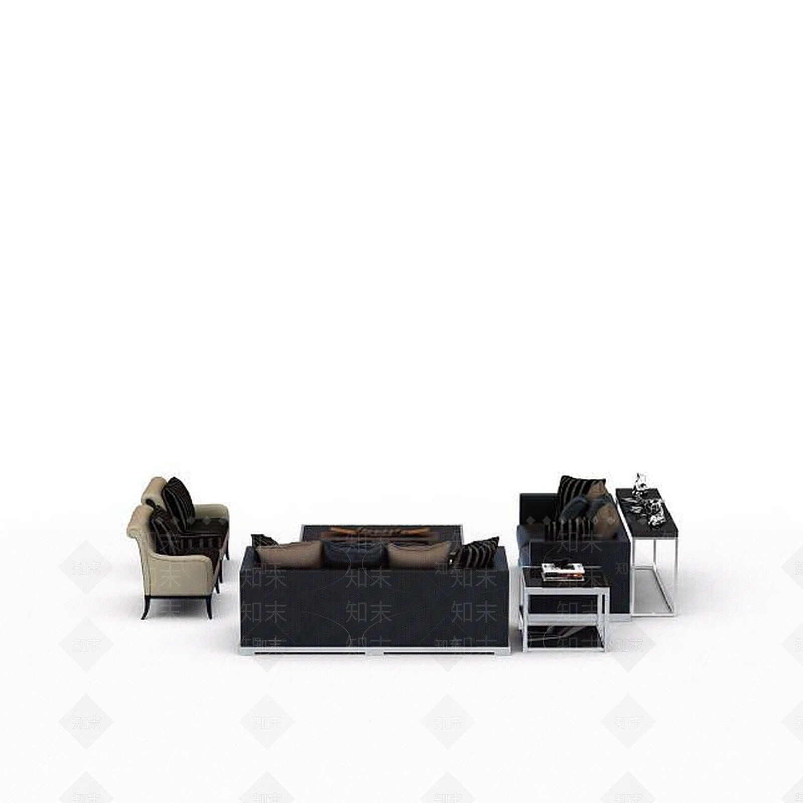 现代书桌椅3D模型下载【ID:1195279829】