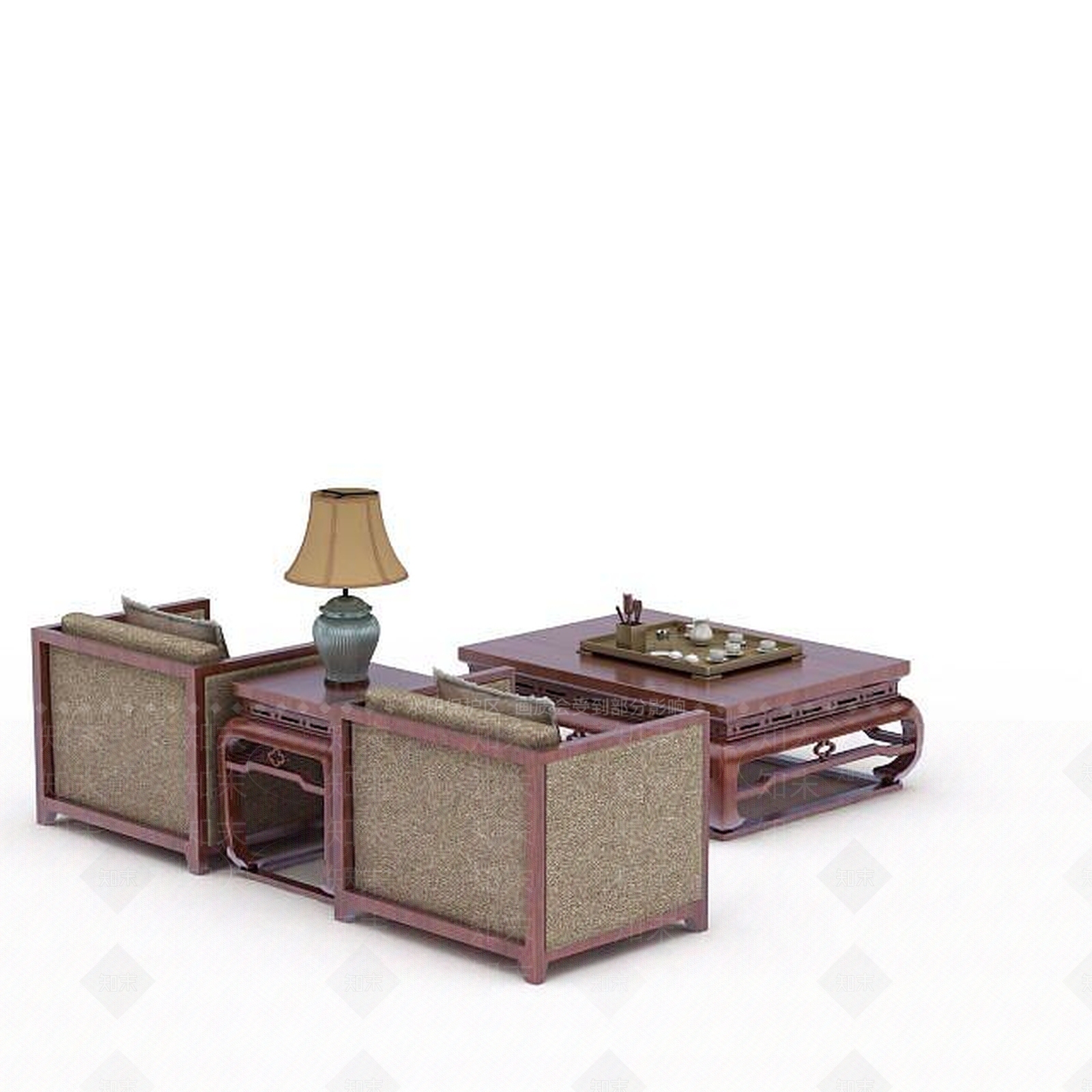 现代书桌椅3D模型下载【ID:1195279918】