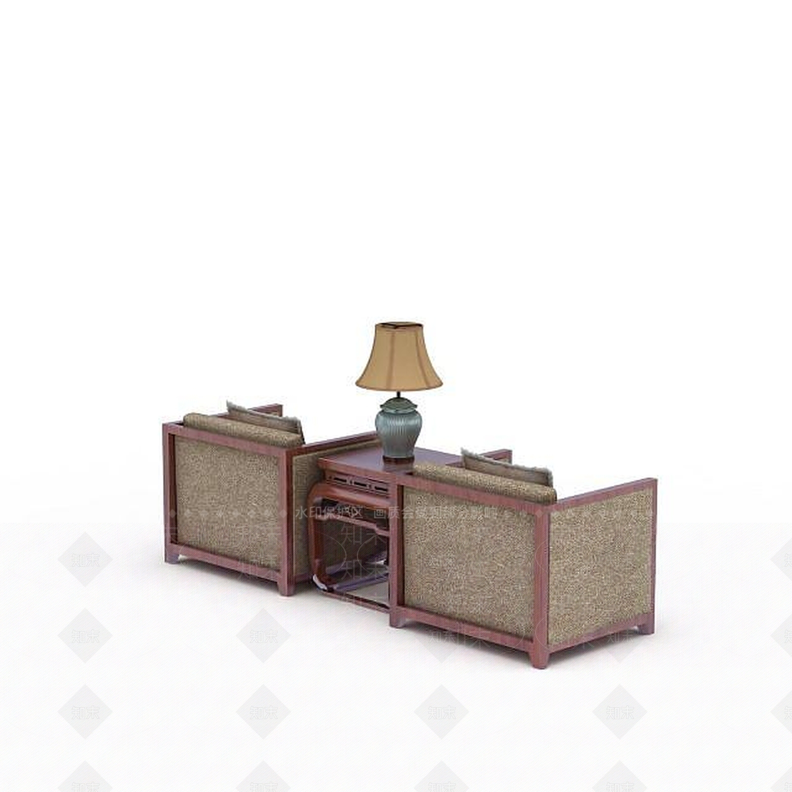 现代书桌椅3D模型下载【ID:1195279929】