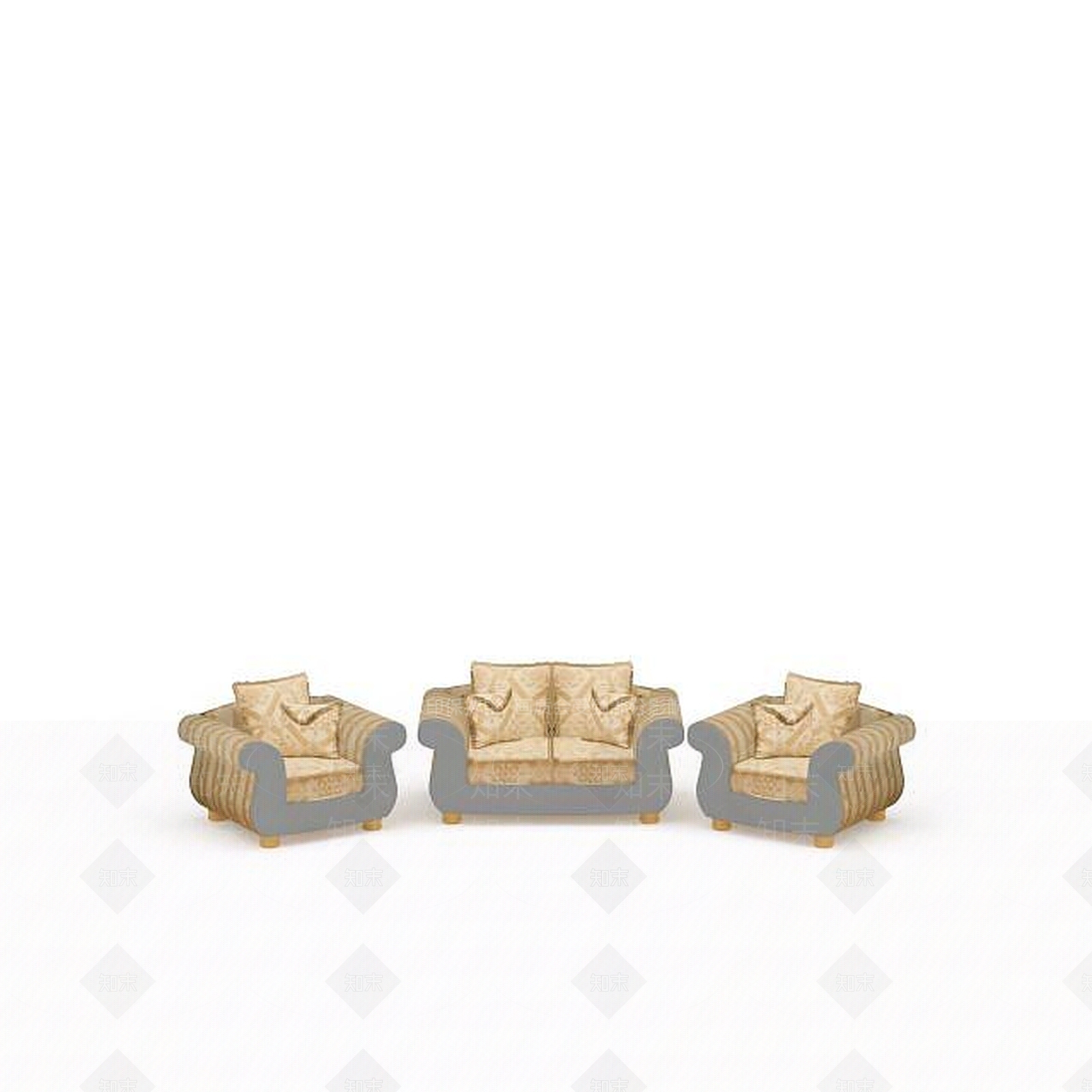 现代双人沙发3D模型下载【ID:1195280352】