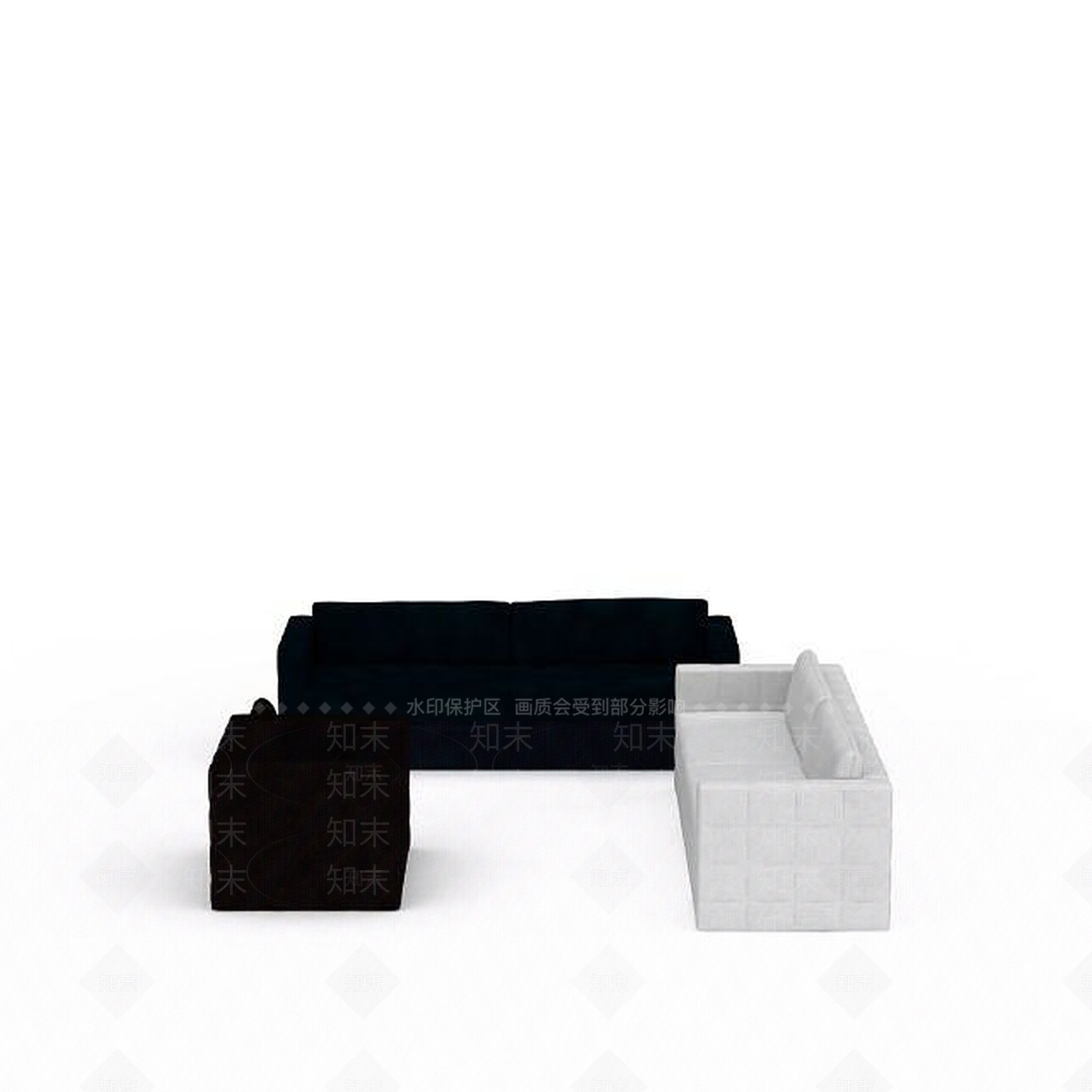 现代双人沙发3D模型下载【ID:1198909496】