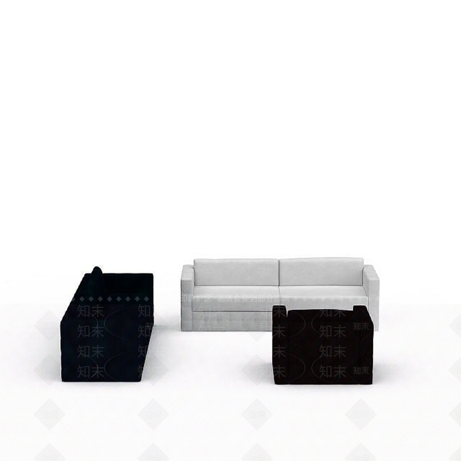 现代双人沙发3D模型下载【ID:1198909496】