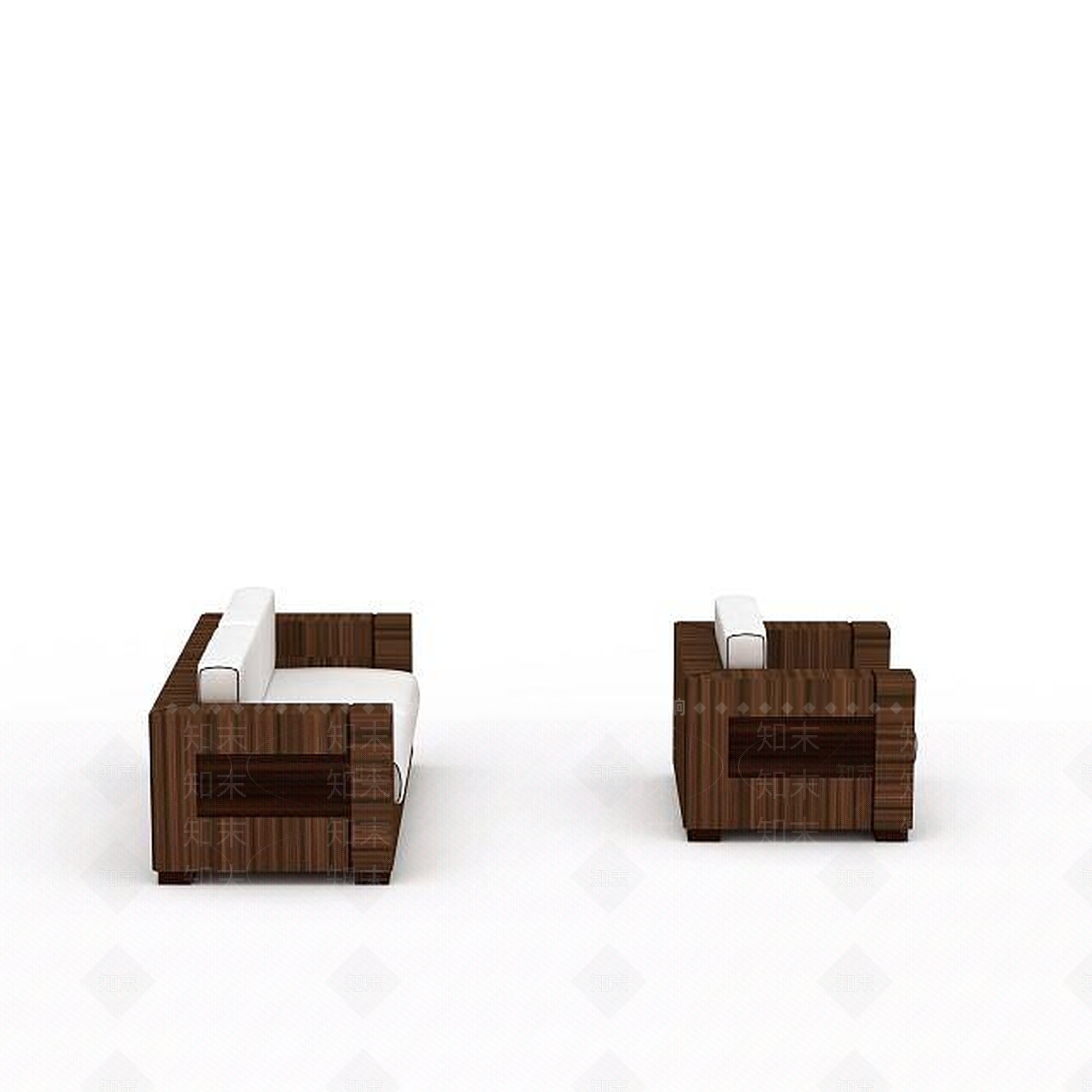 现代双人沙发3D模型下载【ID:1198909415】
