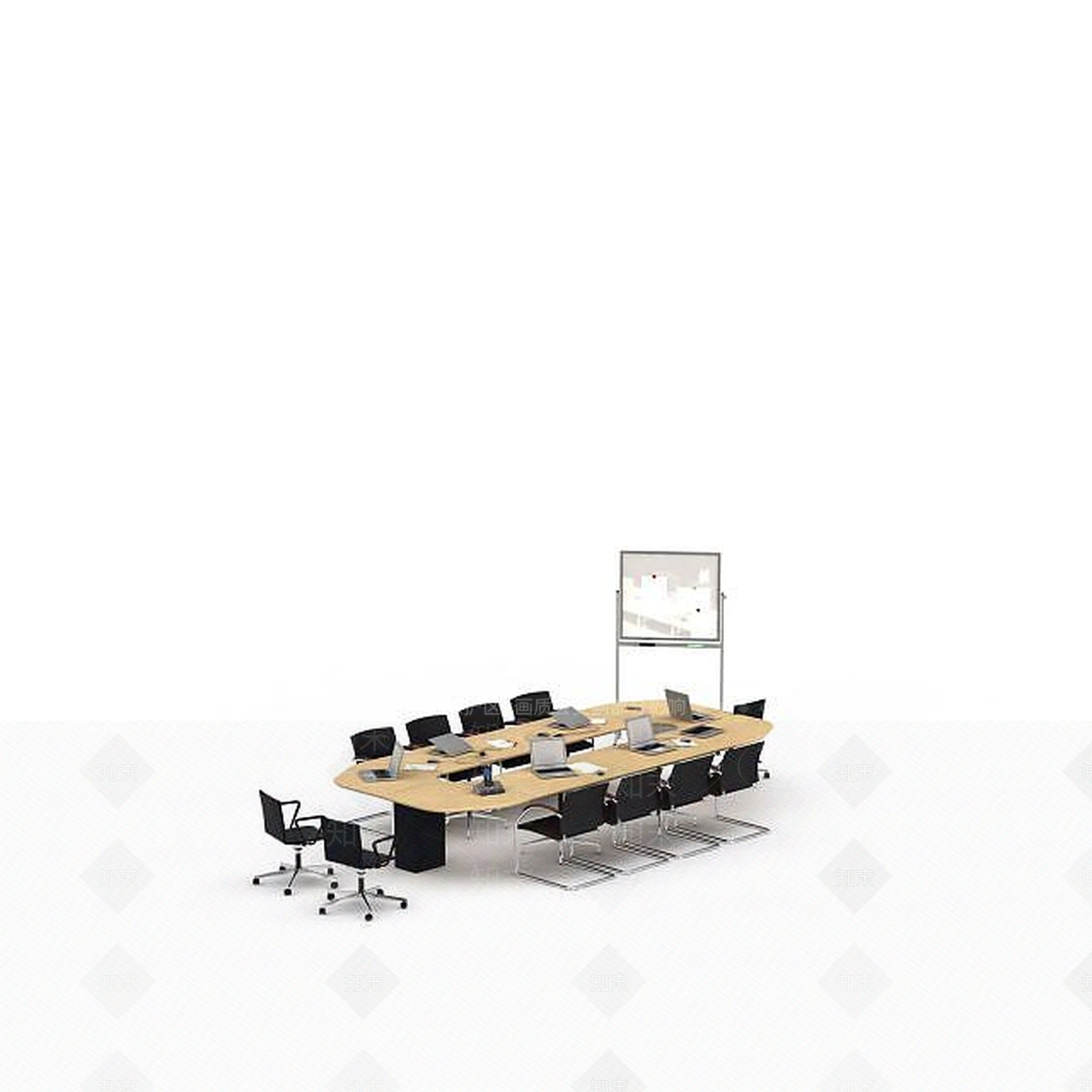 现代书桌椅3D模型下载【ID:1195282086】
