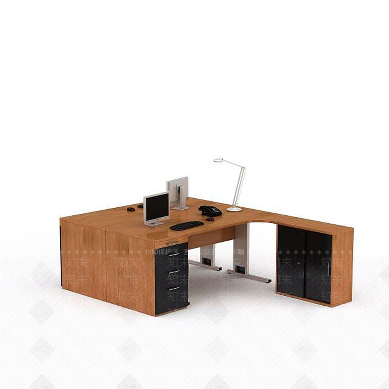 现代书桌椅3D模型下载【ID:1195282528】