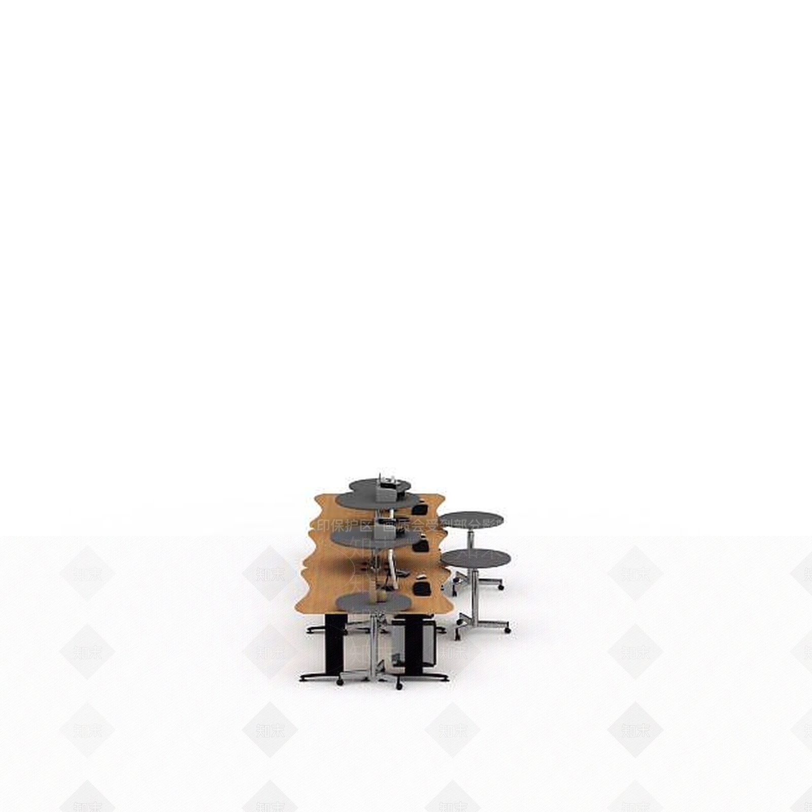 现代书桌椅3D模型下载【ID:1195282509】