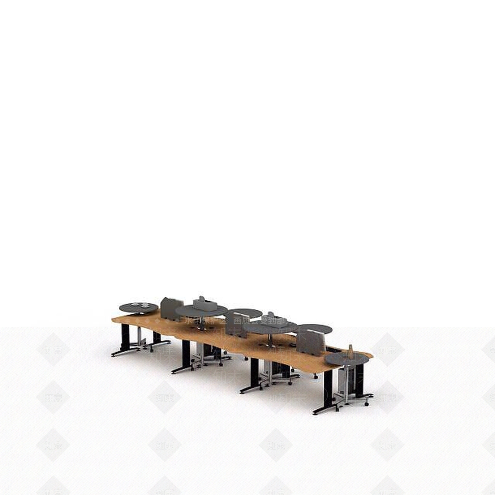 现代书桌椅3D模型下载【ID:1195282509】