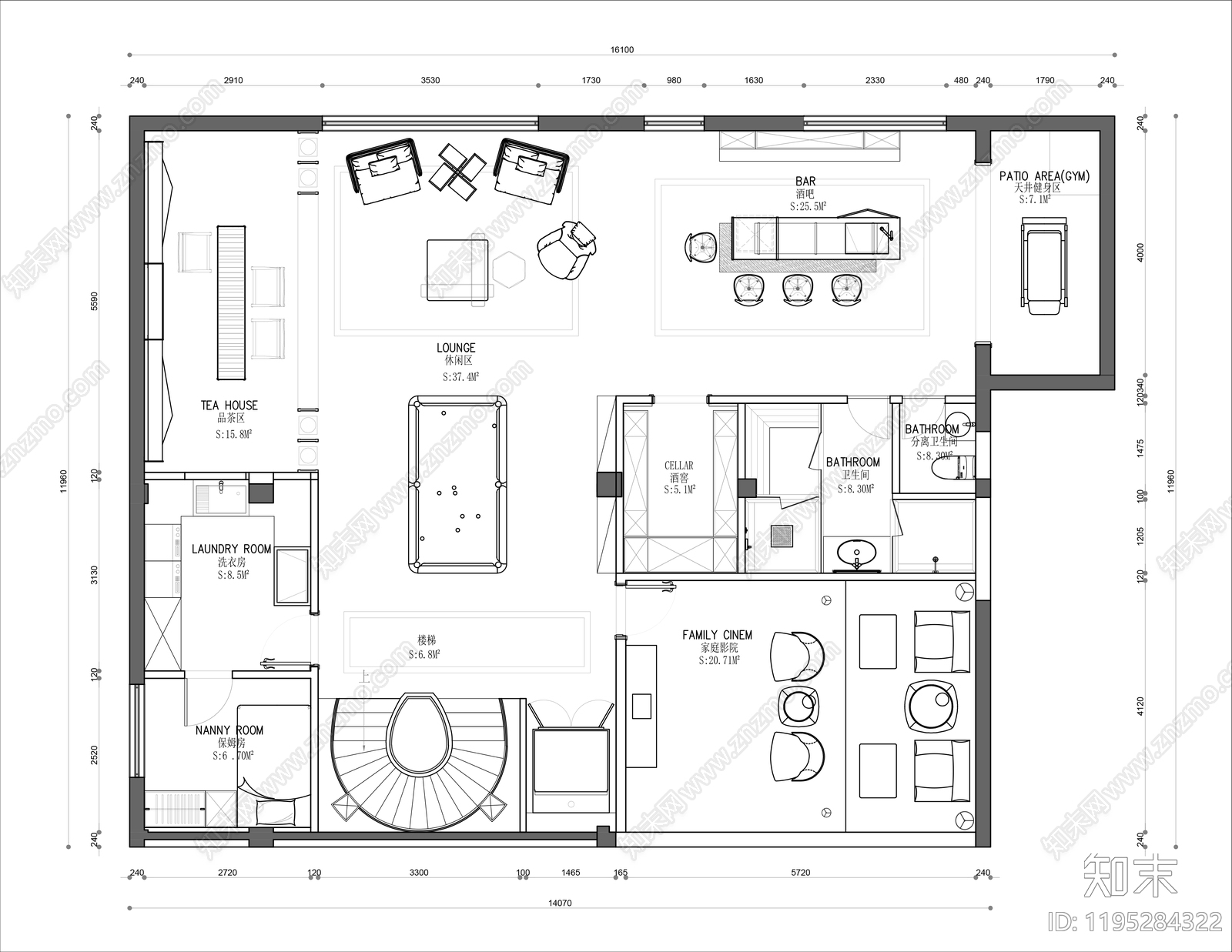 别墅施工图下载【ID:1195284322】