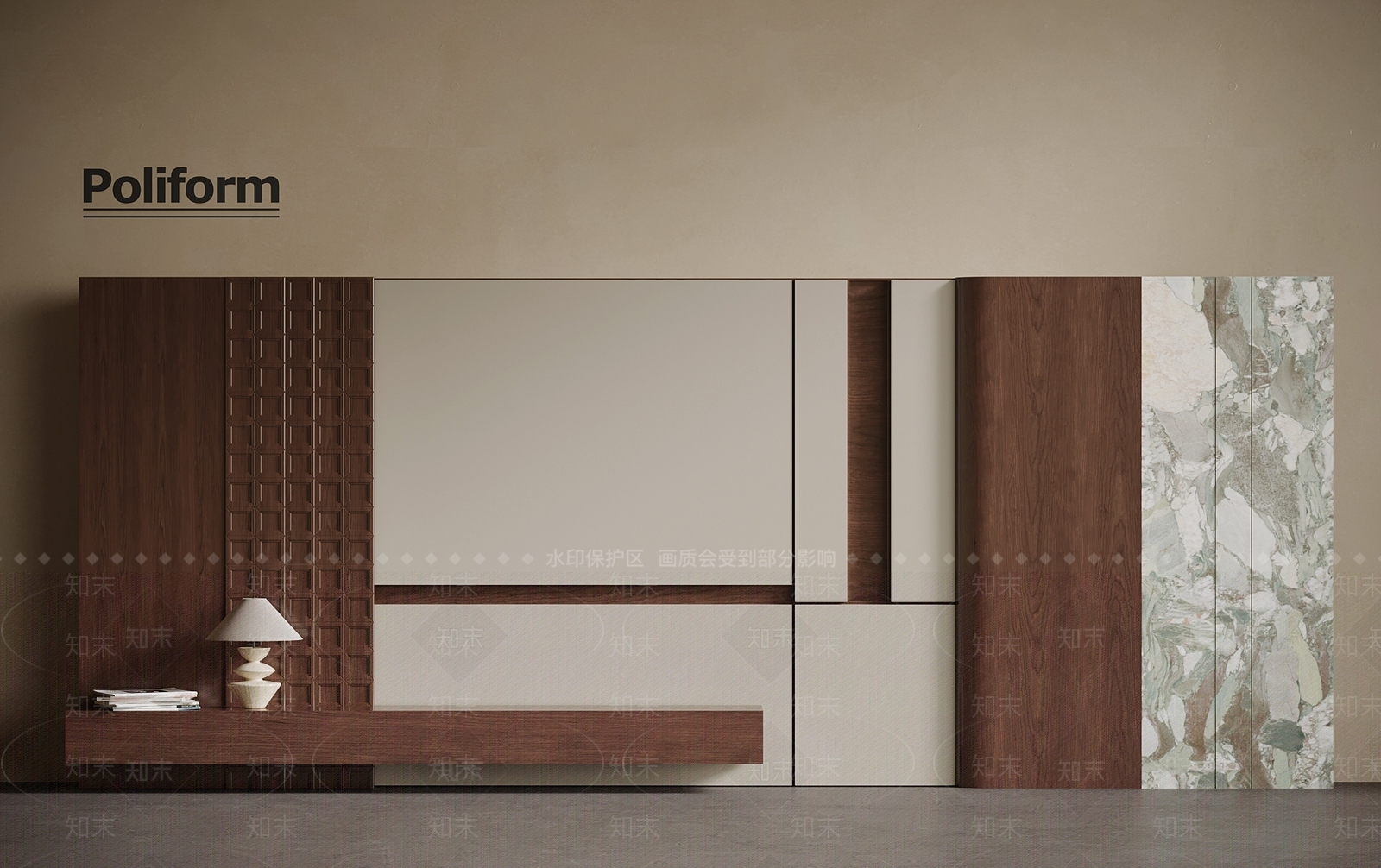 中古沙发背景墙3D模型下载【ID:1195285794】