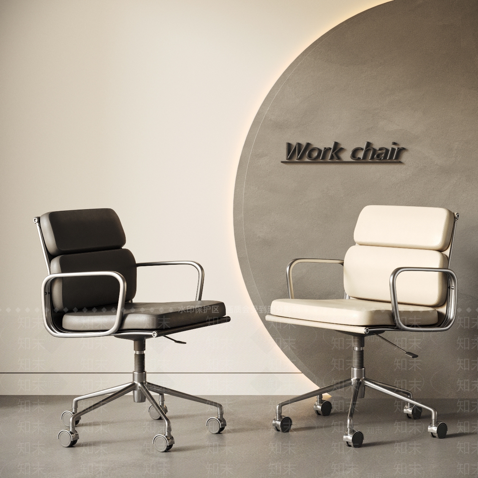 现代中古办公椅SU模型下载【ID:1195287176】