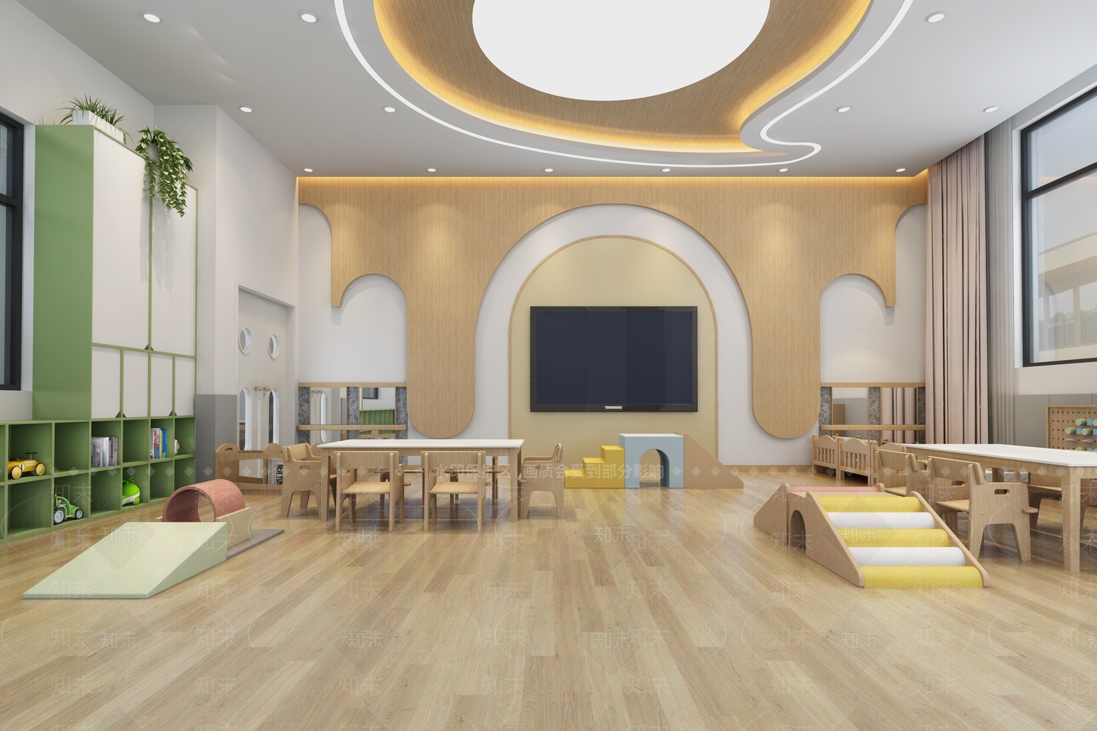 现代幼儿园3D模型下载【ID:1195288685】