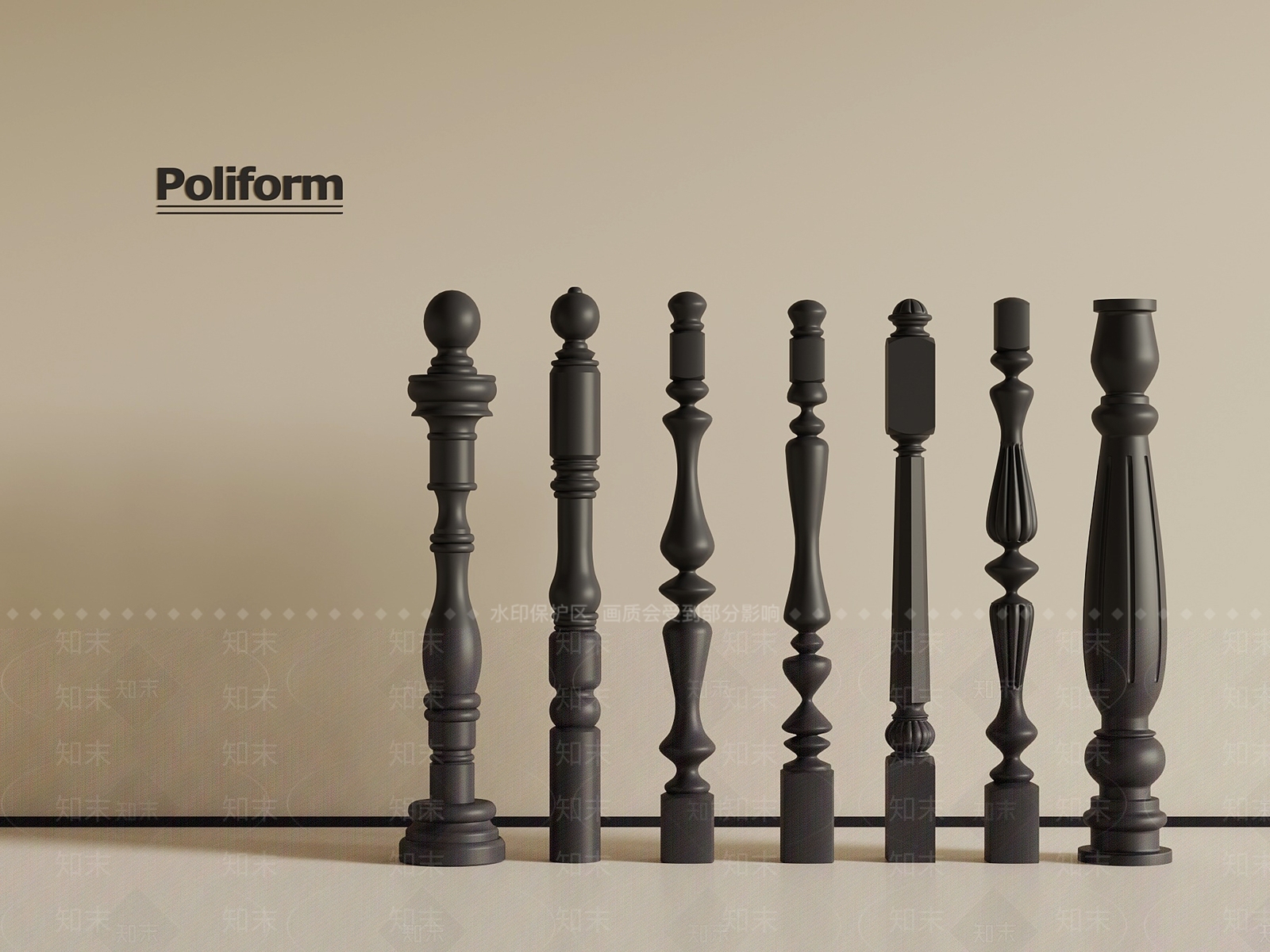 法式复古围栏护栏SU模型下载【ID:1195289079】