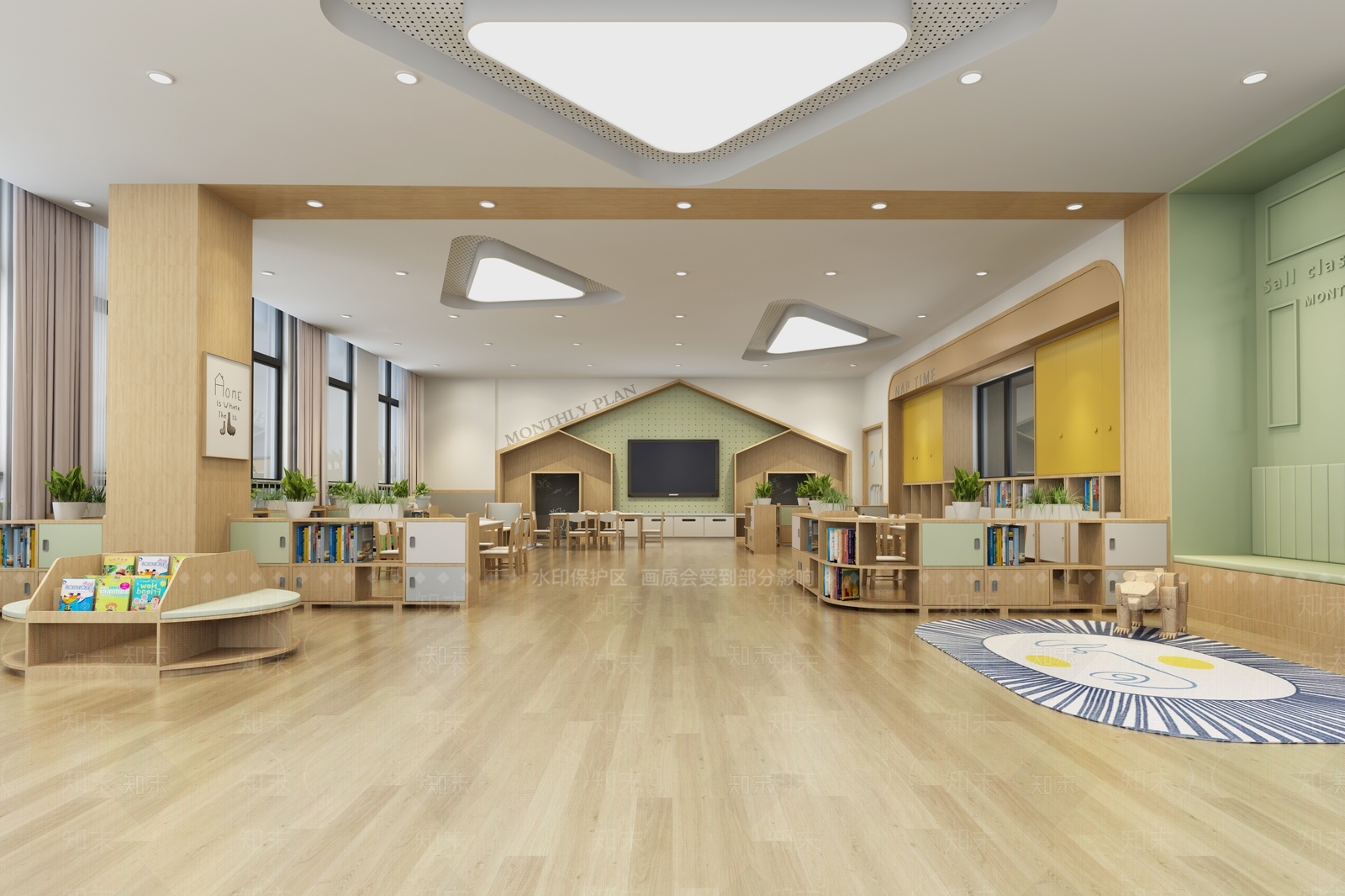 现代幼儿园3D模型下载【ID:1195289496】