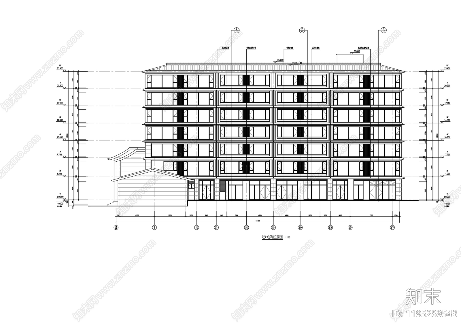 新中式住宅楼建筑施工图下载【ID:1195289543】