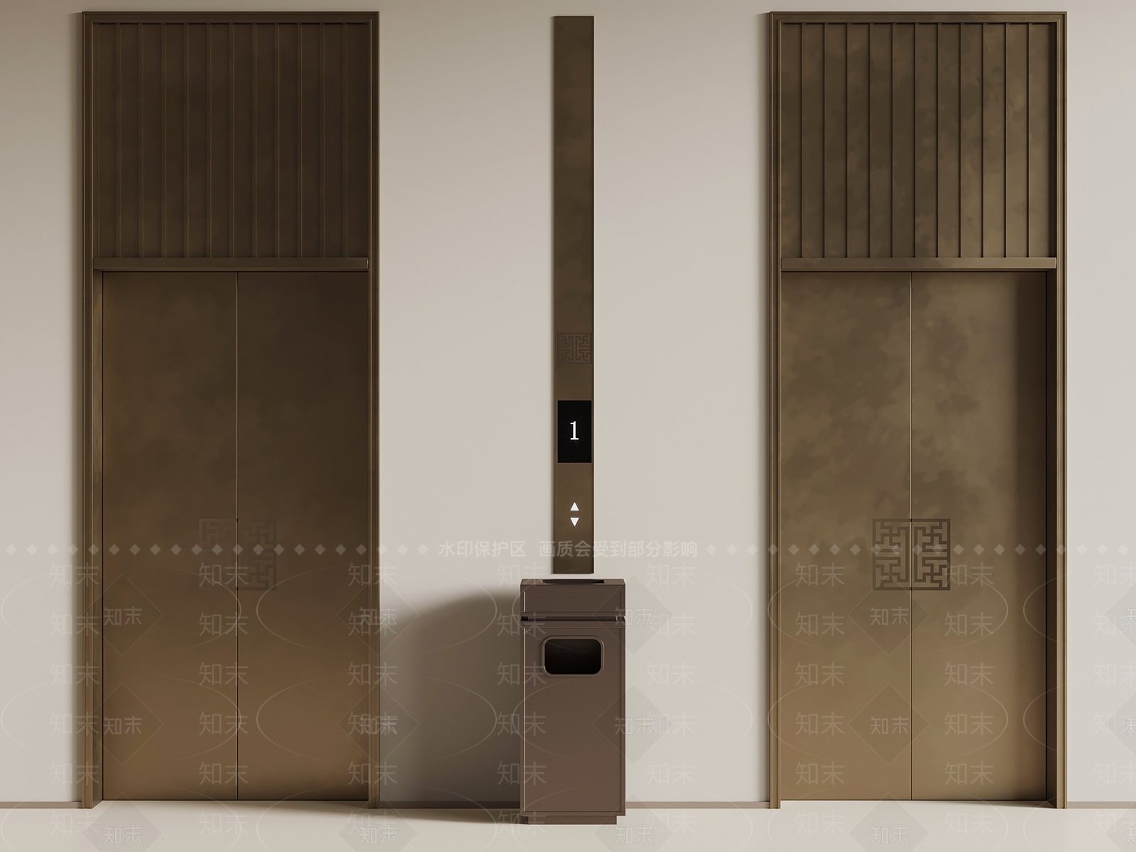 新中式电梯3D模型下载【ID:1195291450】