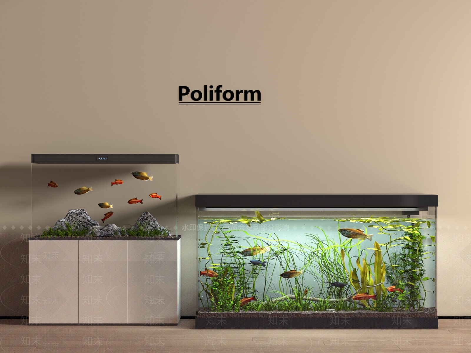 鱼缸SU模型下载【ID:1195291753】