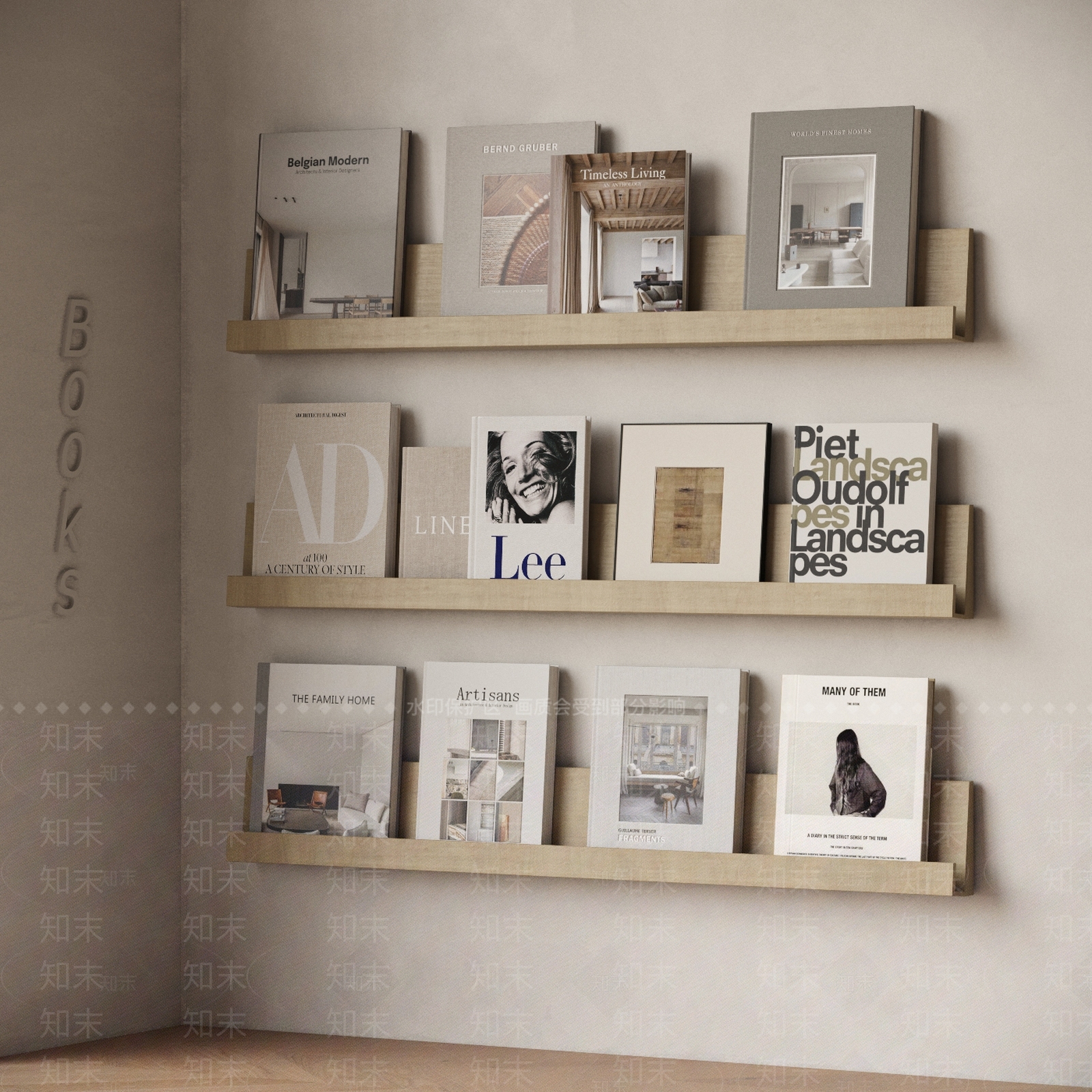 现代简约书籍3D模型下载【ID:1195294458】