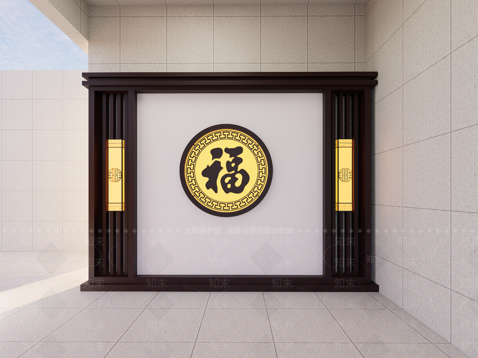 新中式乡村庭院SU模型下载【ID:1195294310】