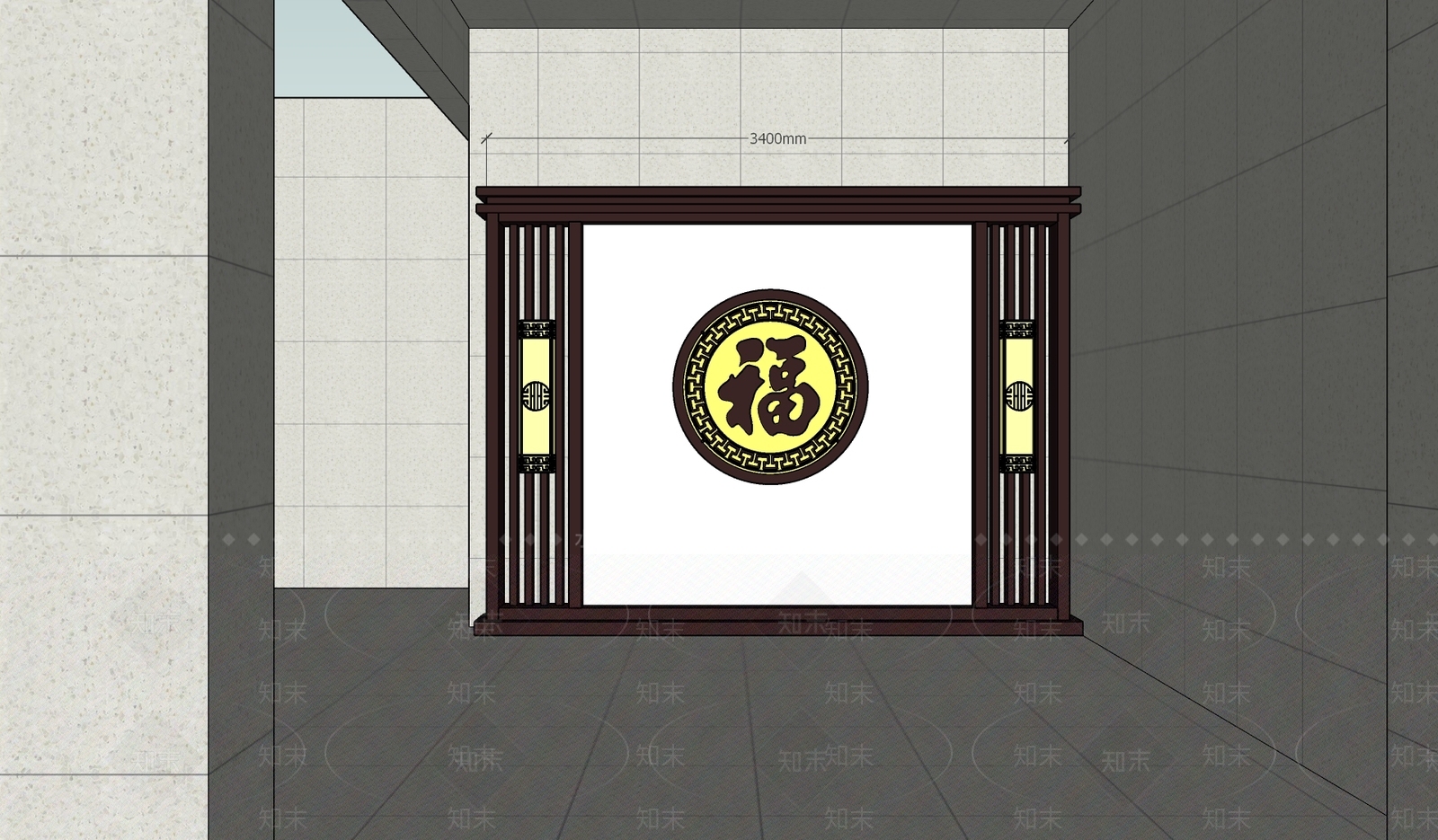 新中式乡村庭院SU模型下载【ID:1195294310】