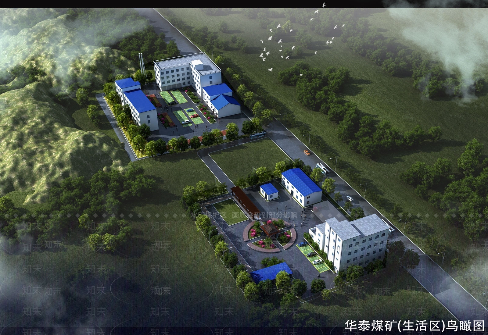 现代简约鸟瞰规划3D模型下载【ID:1195295594】