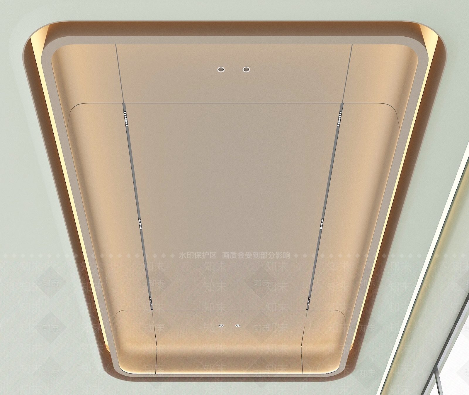 现代吊顶SU模型下载【ID:1195296987】