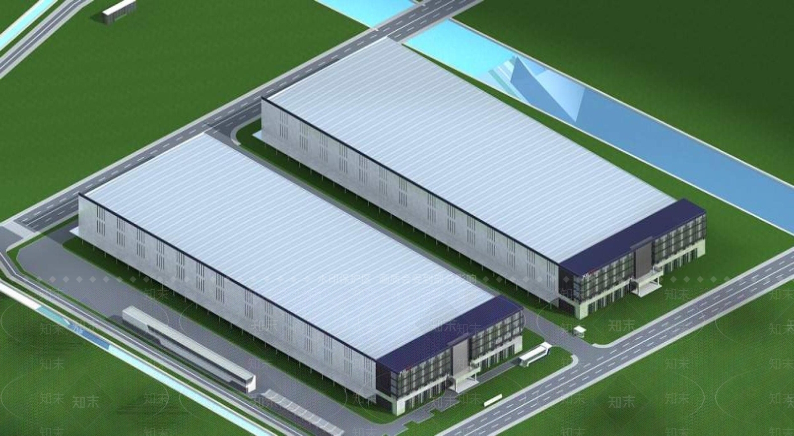 现代厂房3D模型下载【ID:1195299099】