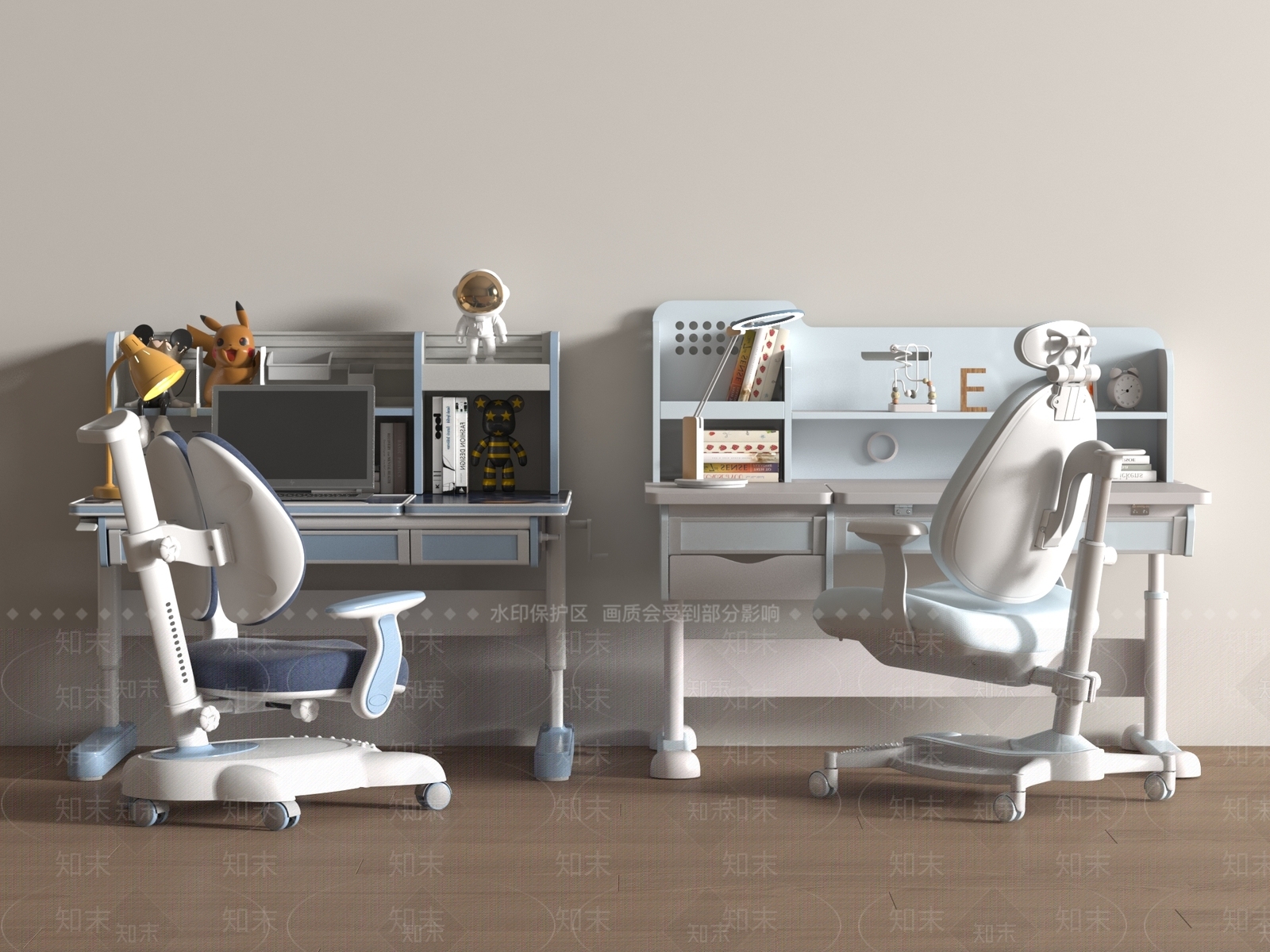 儿童桌椅3D模型下载【ID:1195299279】