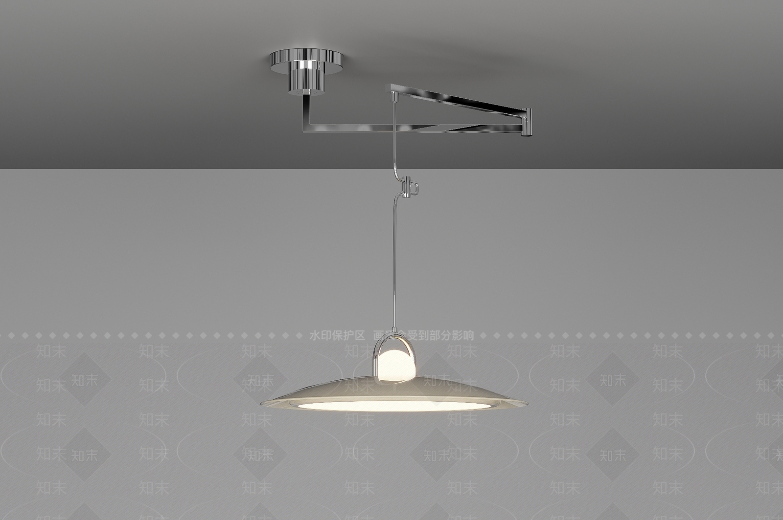现代奶油吊灯3D模型下载【ID:1195300814】
