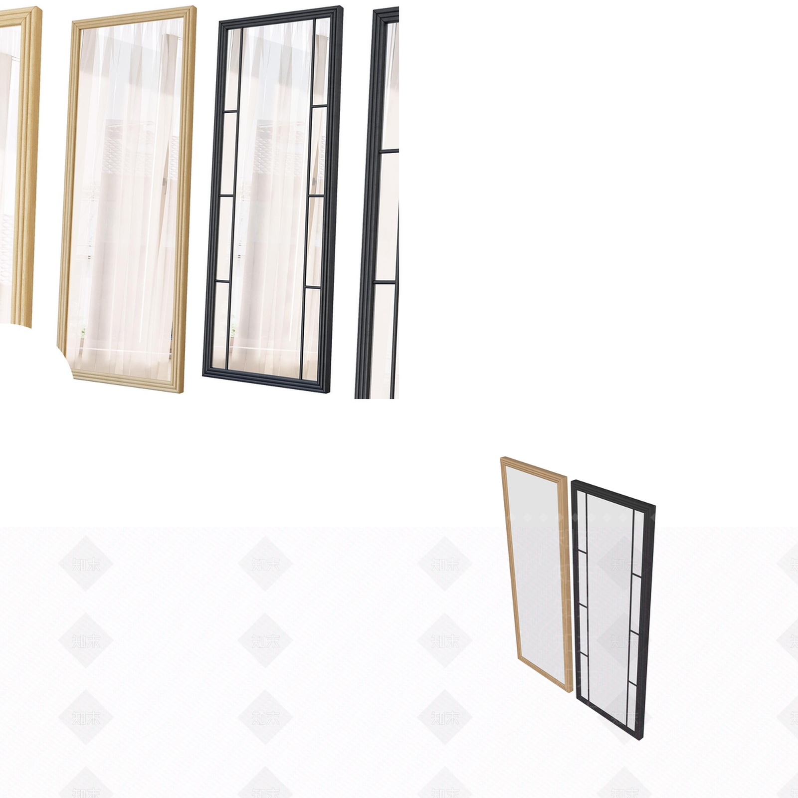 欧式美式镜子SU模型下载【ID:1195393500】