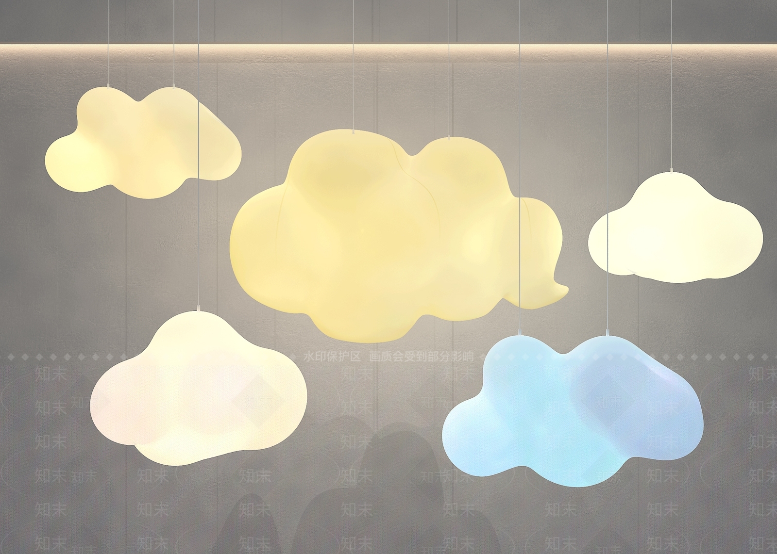 现代儿童房吊灯3D模型下载【ID:1195393948】