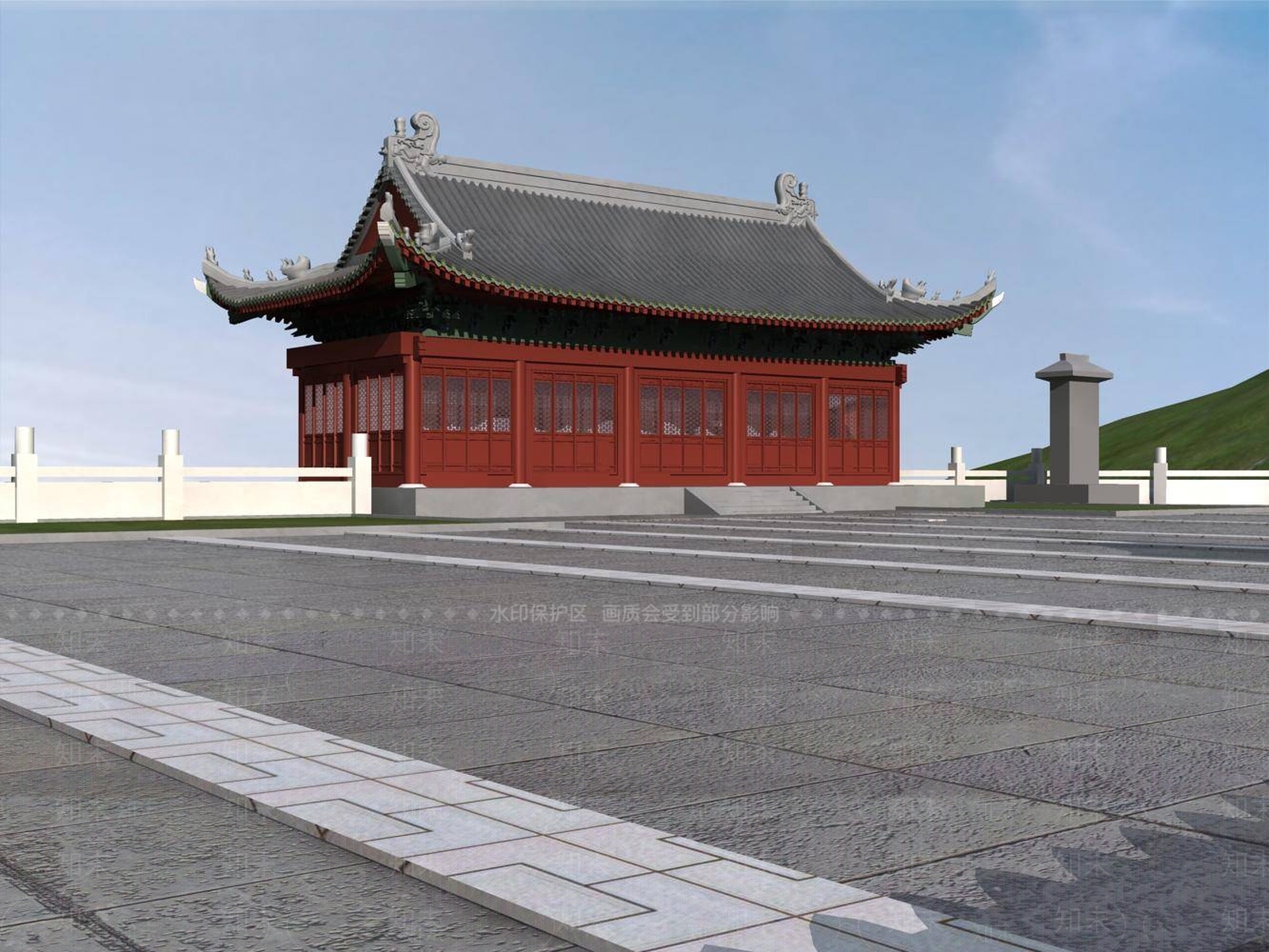 中式古建3D模型下载【ID:1195394339】