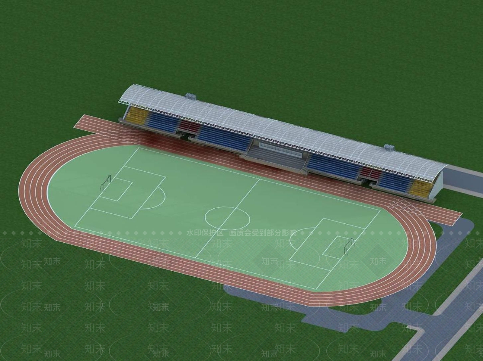 现代体育馆外观3D模型下载【ID:1195397418】