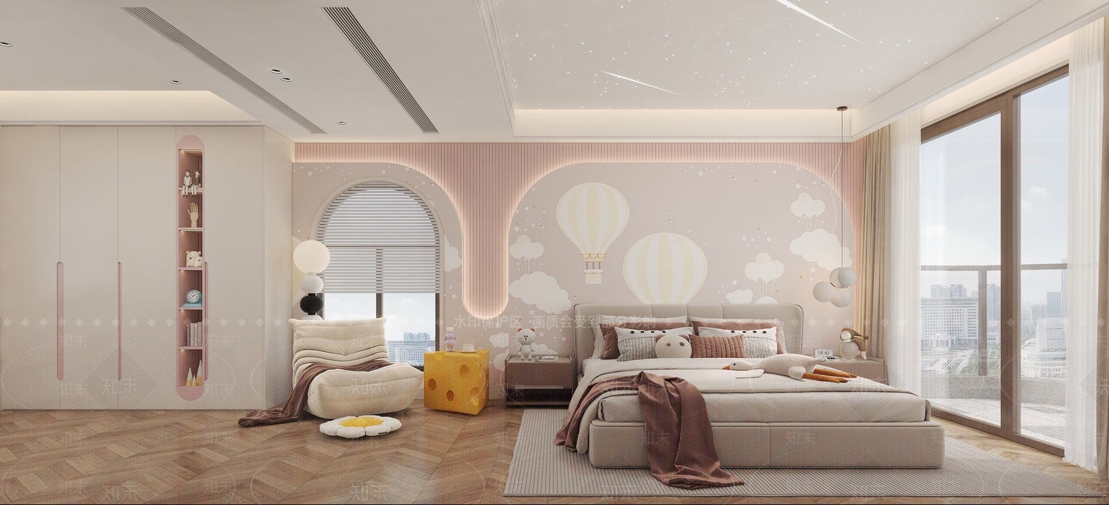 现代女孩房3D模型下载【ID:1195397939】