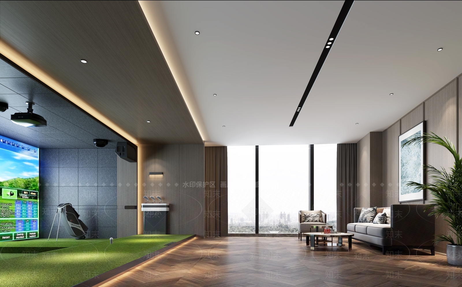 现代影音室3D模型下载【ID:1215140191】