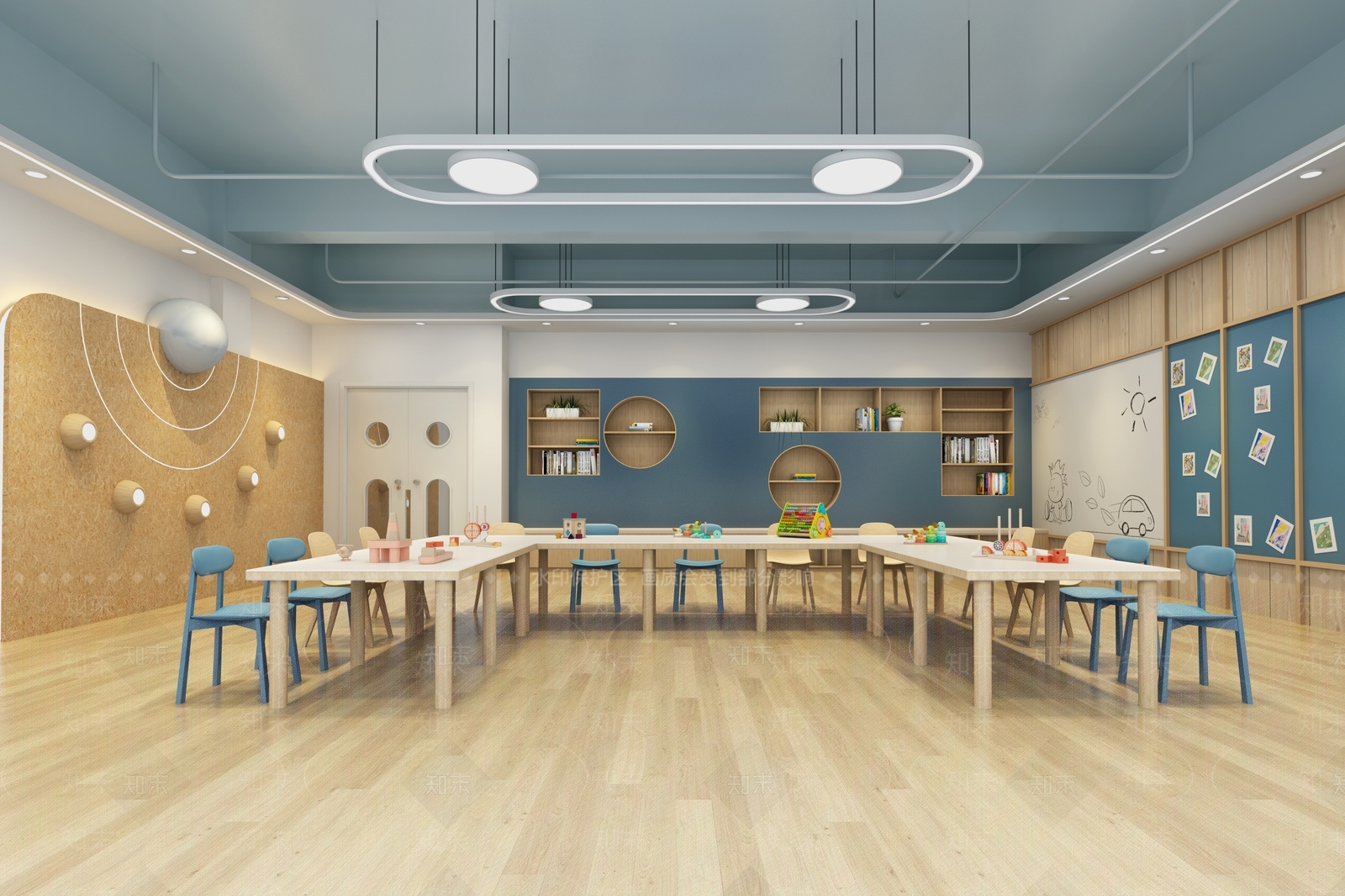 现代幼儿园3D模型下载【ID:1195398564】