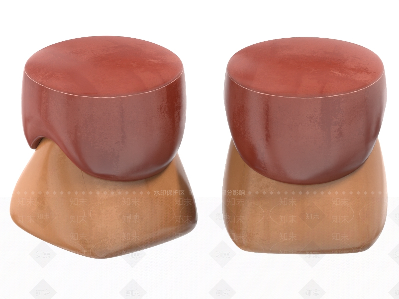 现代沙发凳3D模型下载【ID:1195400204】