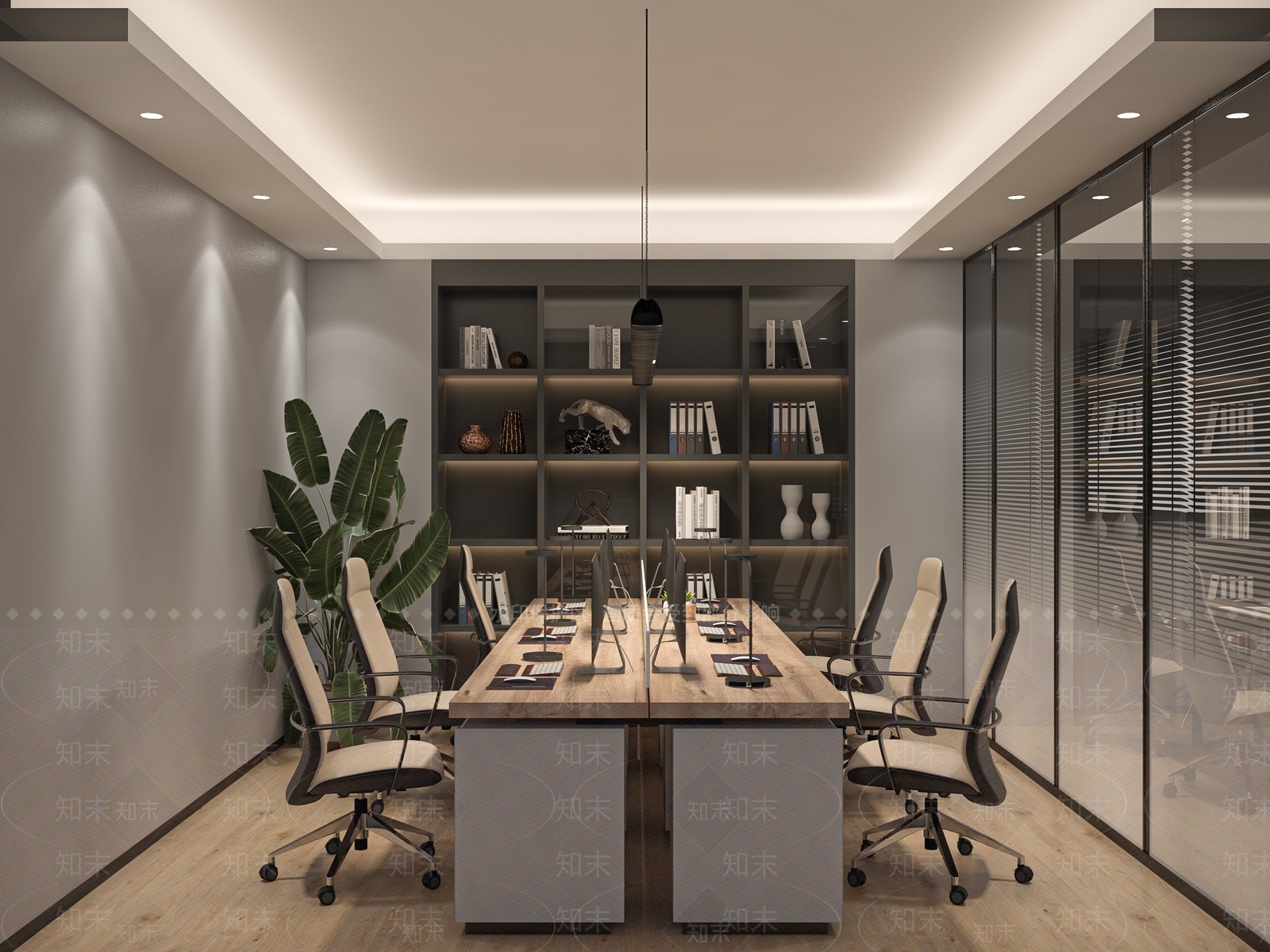 现代简约办公室3D模型下载【ID:1195401904】